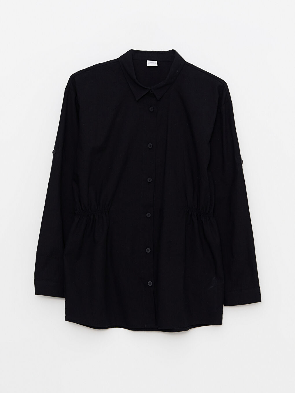 Siyah Basic Uzun Kollu Poplin Kız Çocuk Gömlek