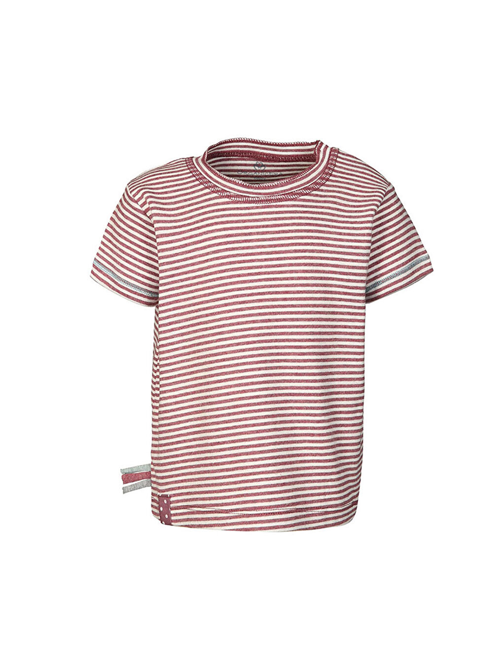 Bordo Bisiklet Yaka Bebek Tişört-1