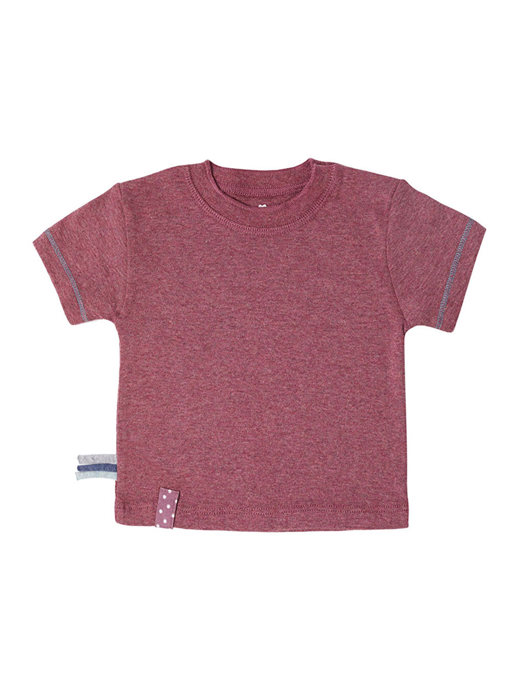 Bordo Bisiklet Yaka Erkek Bebek Tişört