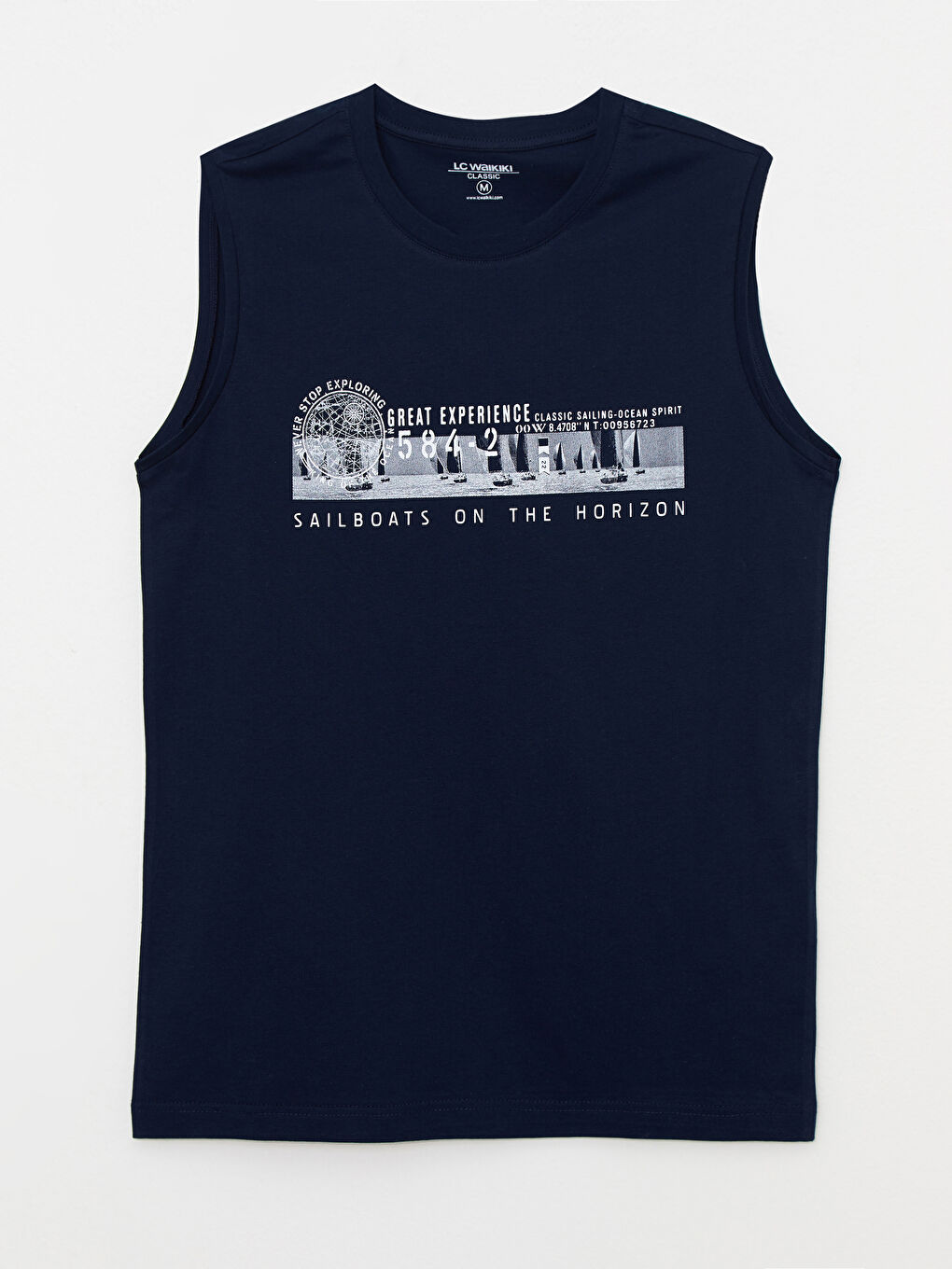 Crew Neck Printed Men's Sleeveless T-Shirt-5