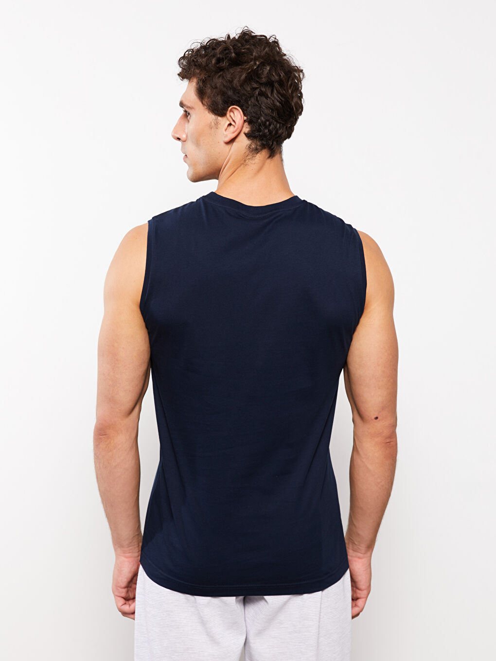 Crew Neck Printed Men's Sleeveless T-Shirt-4