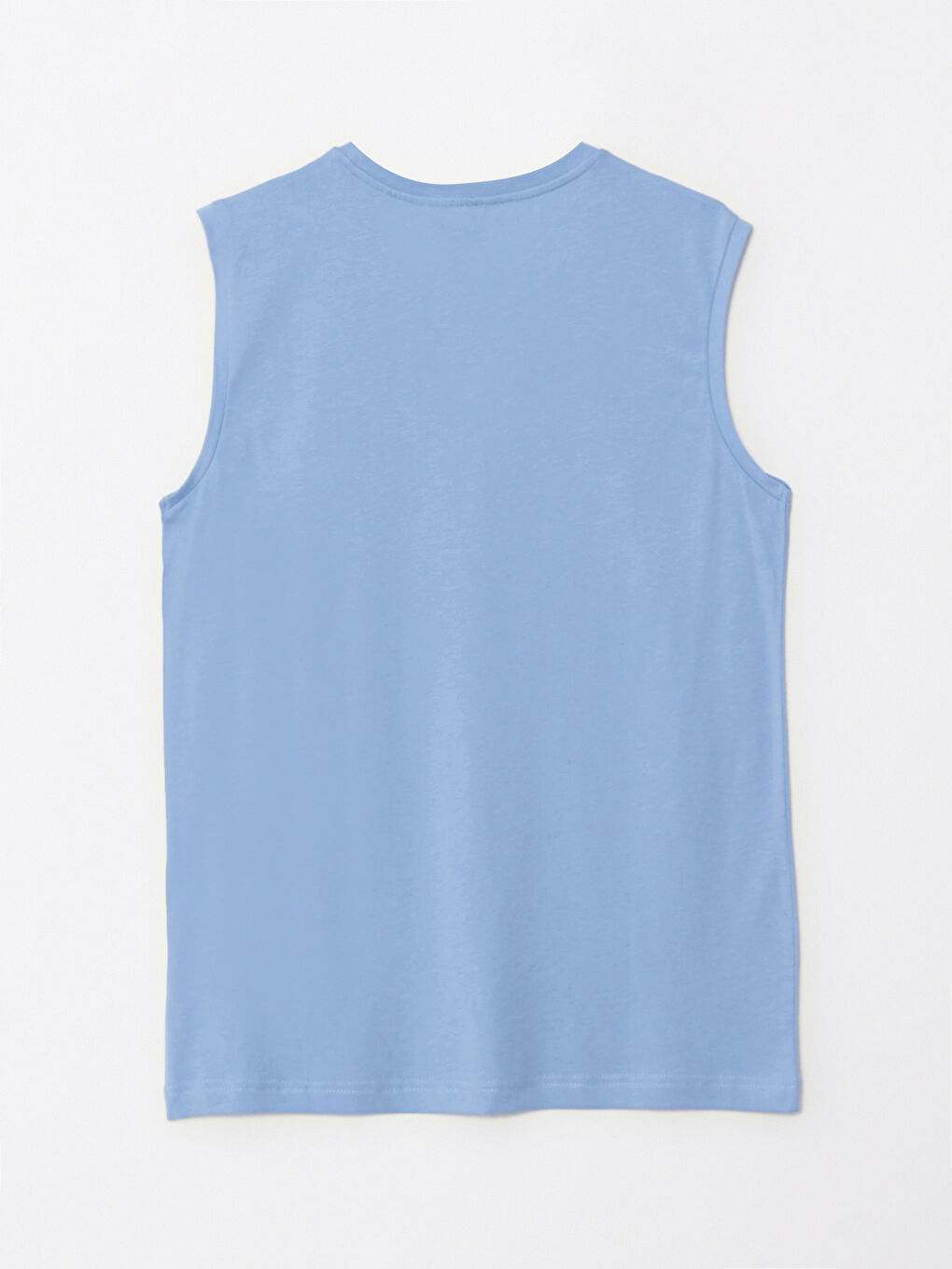 Mavi Bisiklet Yaka Baskılı Erkek Kolsuz Tişört-6