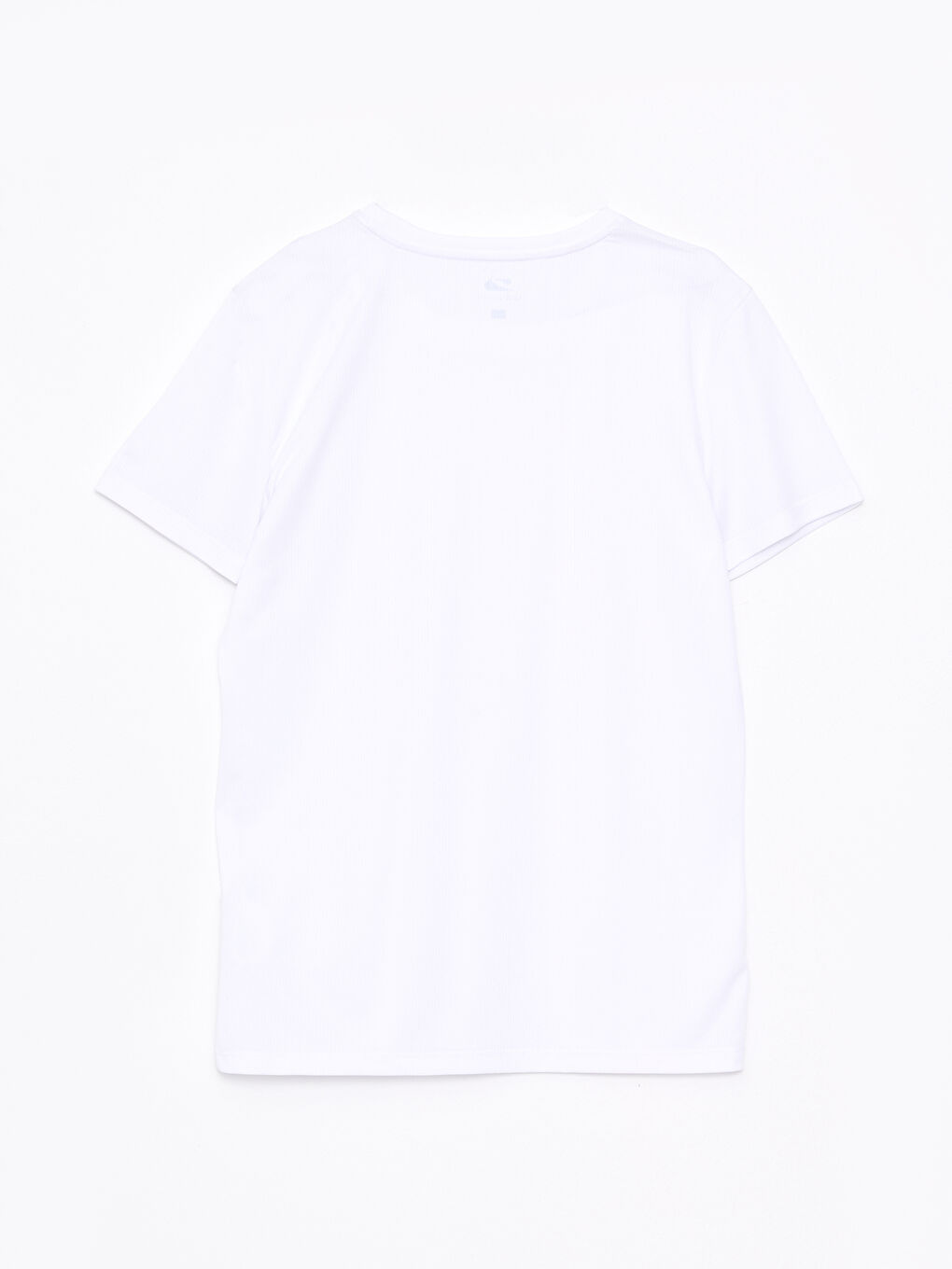 Beyaz Bisiklet Yaka Kısa Kollu Erkek Spor Tişört-6