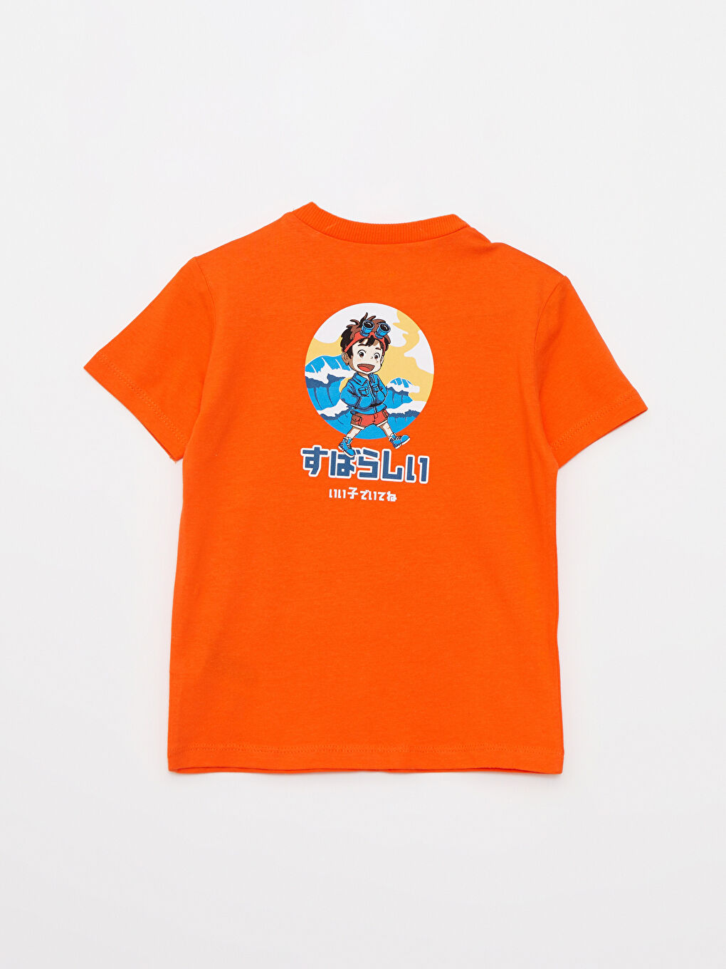 تيشيرت قطن مطبوع بأكمام قصيرة برقبة دائرية للأولاد الرضع-1