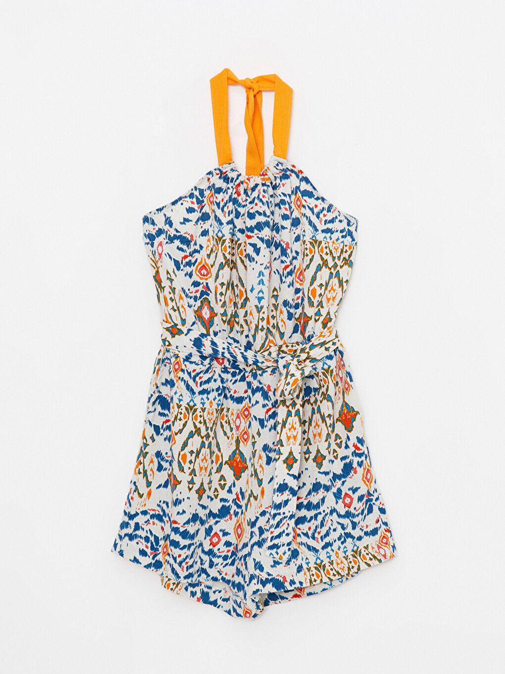 Women's Halter Neck Patterned Sleeveless Jumpsuit -S2LU56Z8-LQQ