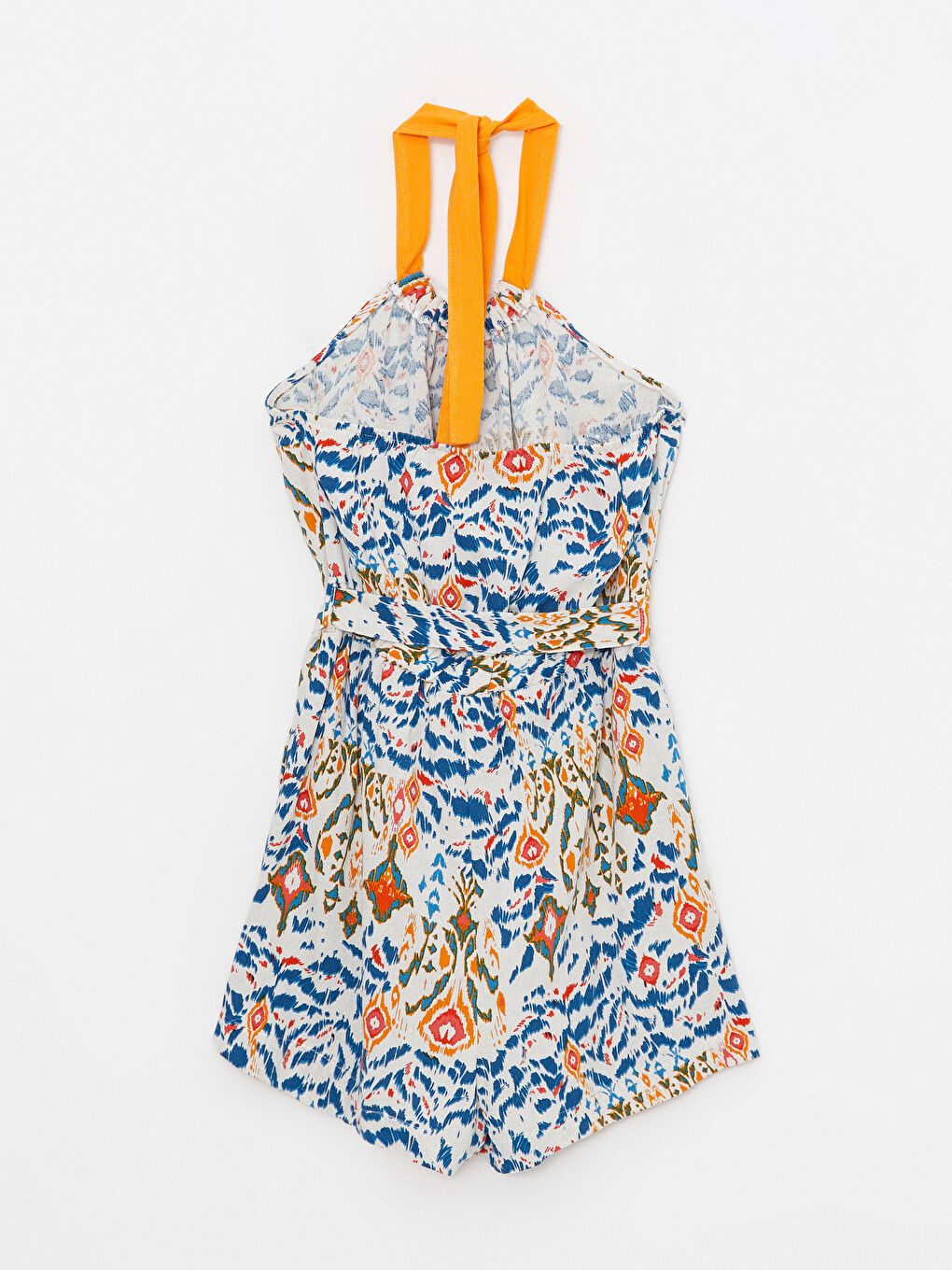 Women's Halter Neck Patterned Sleeveless Jumpsuit -S2LU56Z8-LQQ