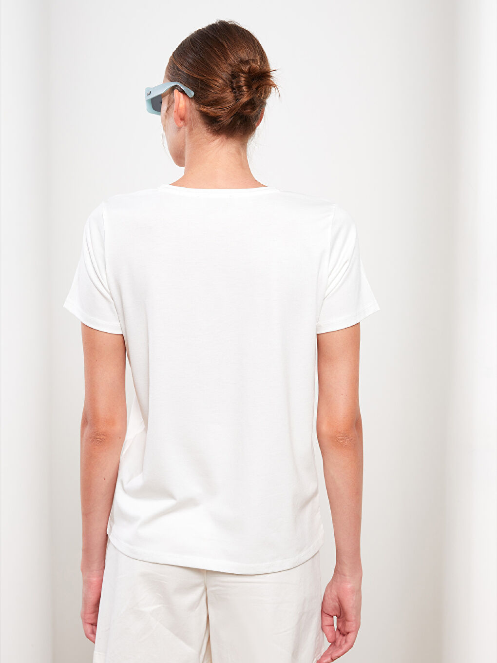 Crew Neck Printed Short Sleeve Women's T-Shirt-4