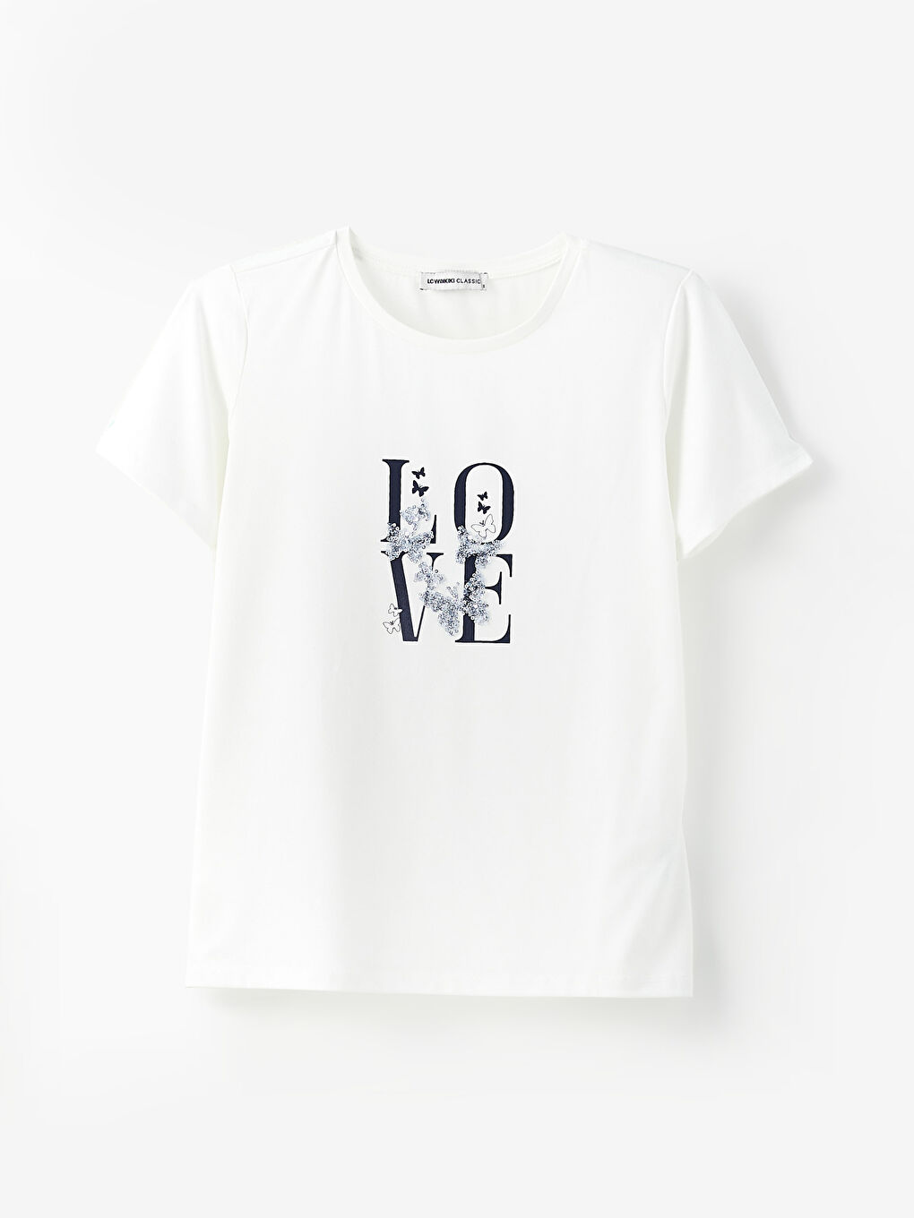 Crew Neck Printed Short Sleeve Women's T-Shirt-5