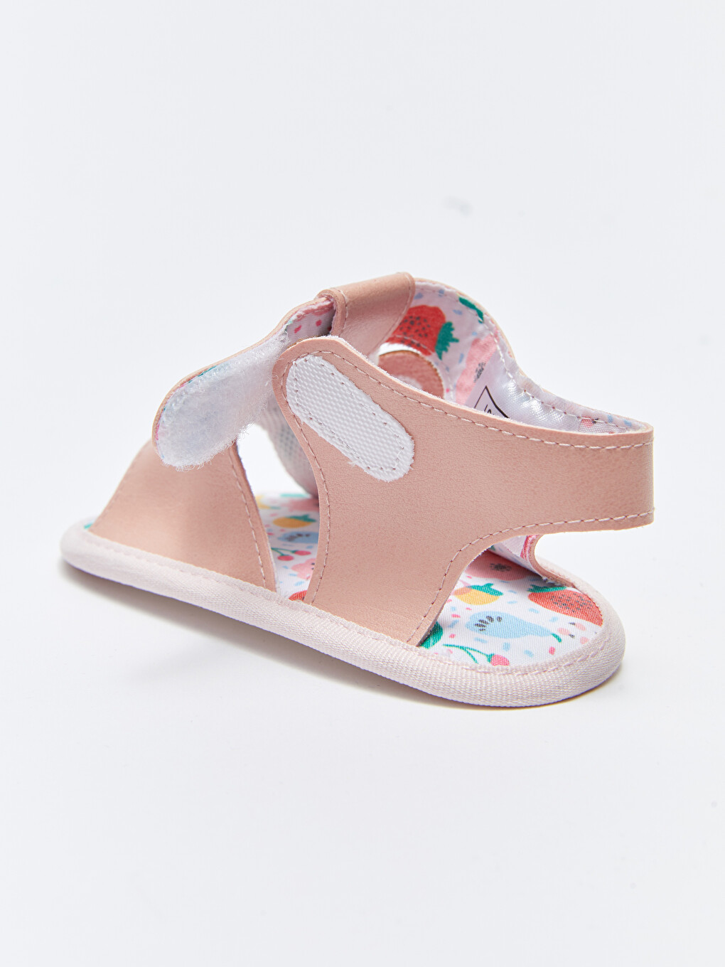 Leather Look Embroidered Hook and Loop Closure Baby Girl Pre-Toddler Sandals-6