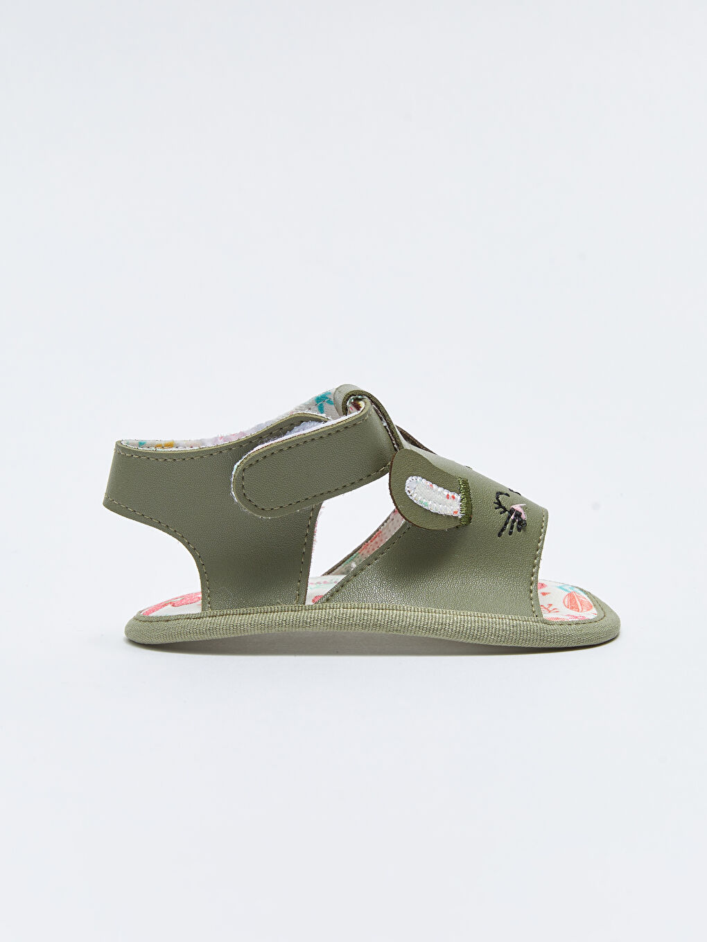 Сандалии для малышек девочек из искусственной кожи с вышивкой и застежкой-липучкой-1