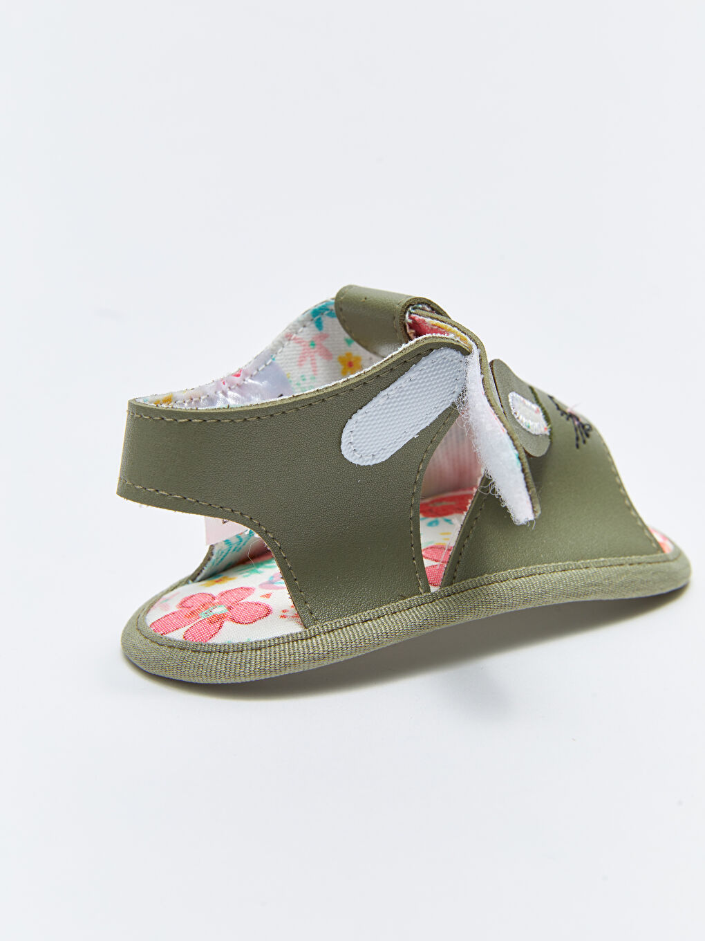 Сандалии для малышек девочек из искусственной кожи с вышивкой и застежкой-липучкой-4