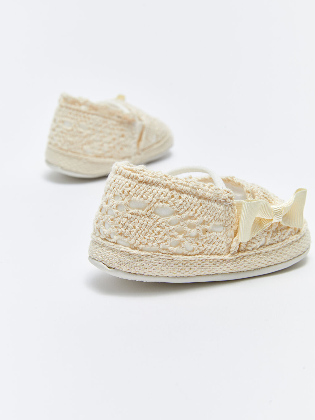 Schleifen-Detailierte Baby Mädchen Vor-Kleinkind Espadrilles Schuhe-4