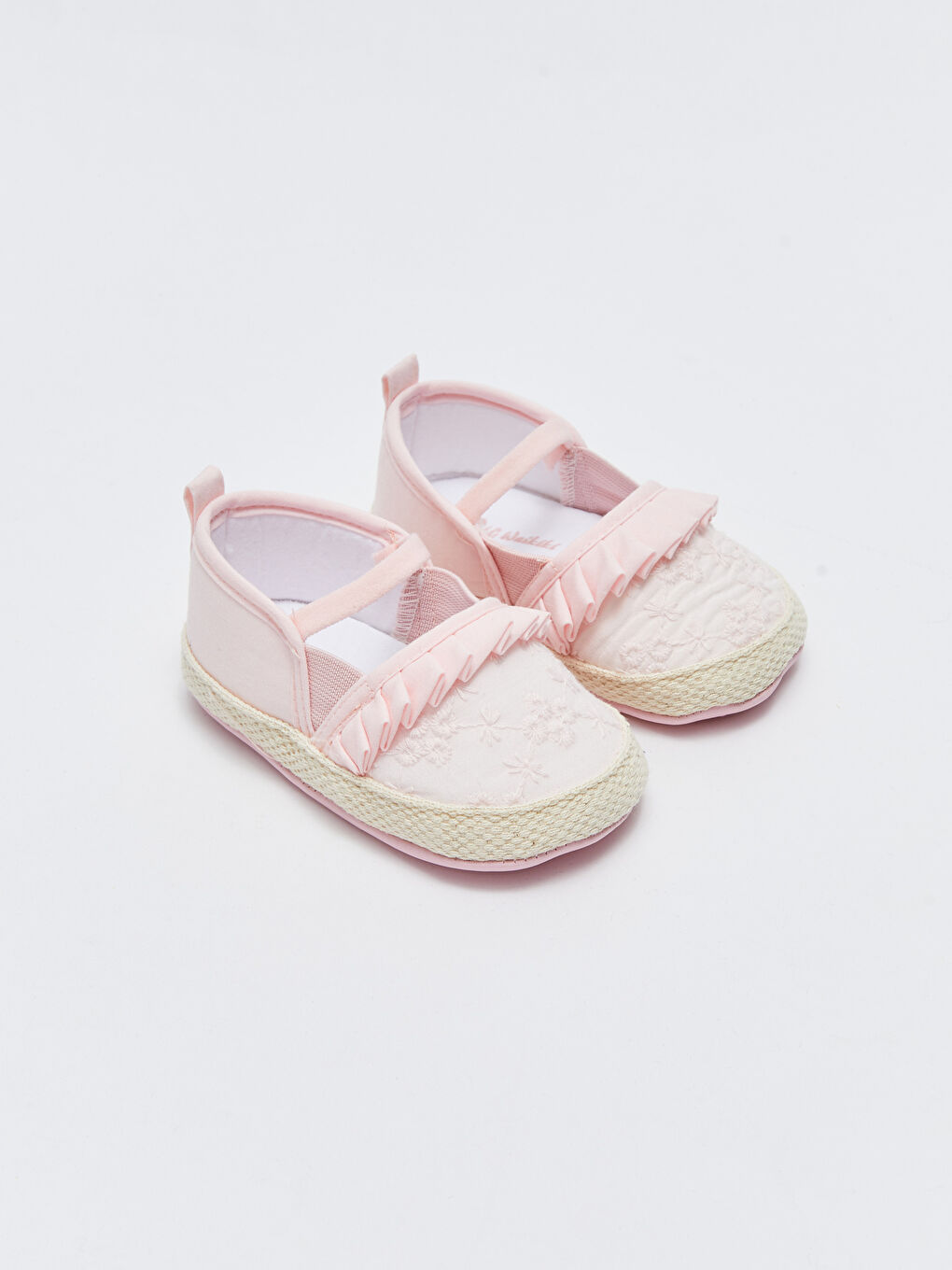Frill Detailed Baby Girl Pre-Toddler Espadrilles House Shoes