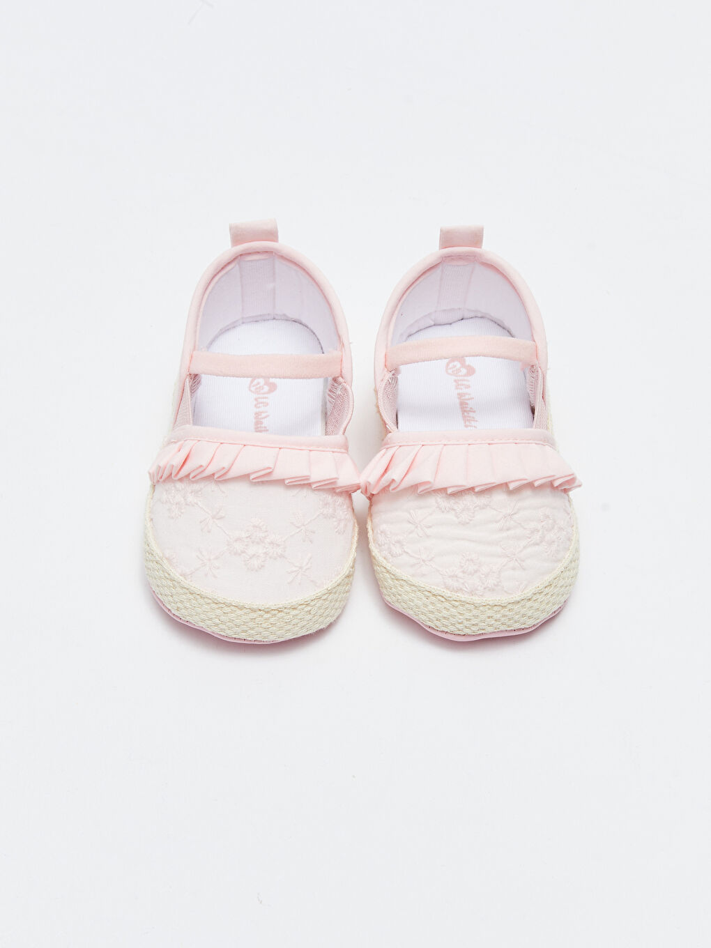 Frill Detailed Baby Girl Pre-Toddler Espadrilles House Shoes-2