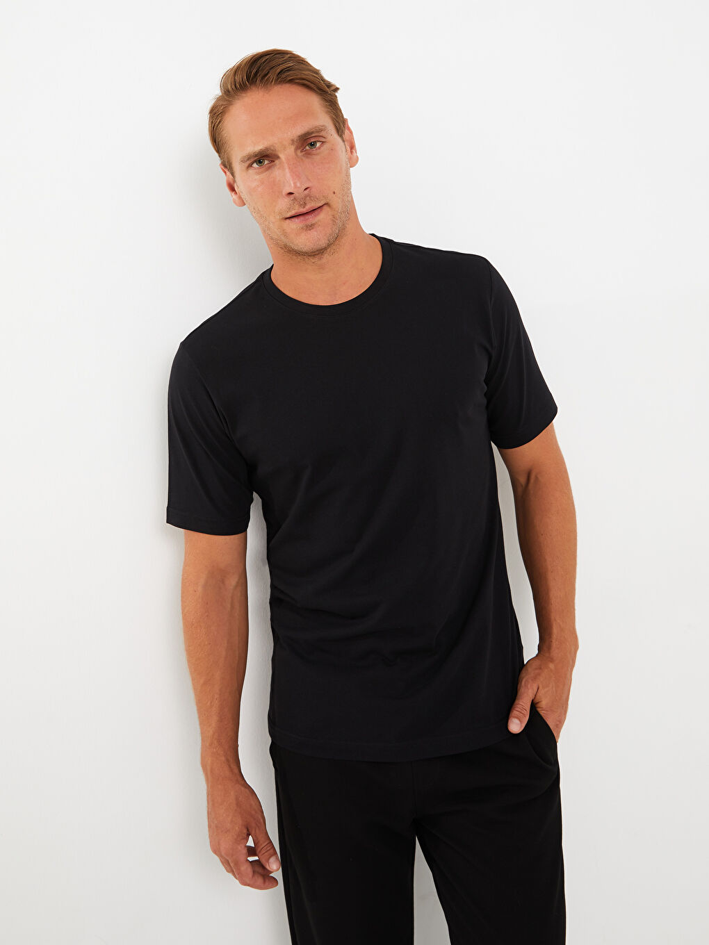 T-shirt pour Hommes en Jersey à Col Rond