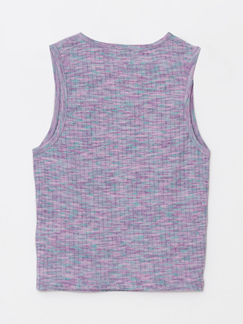 Mor Kadın Bisiklet Yaka Düz Atlet-5