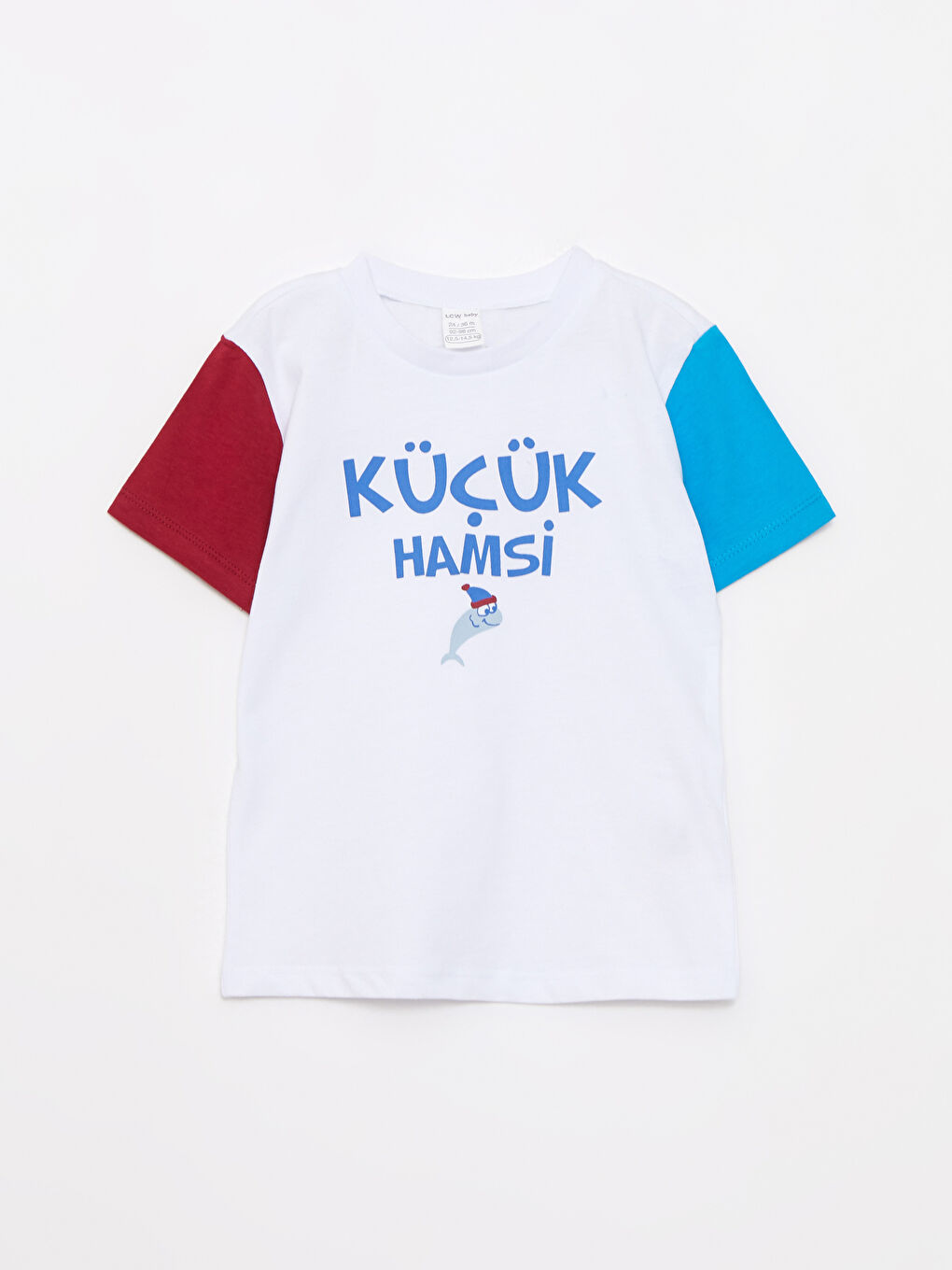 Beyaz Bisiklet Yaka Kısa Kollu Baskılı Pamuklu Erkek Bebek Tişört ve Eşofman Alt 2'li Takım-1