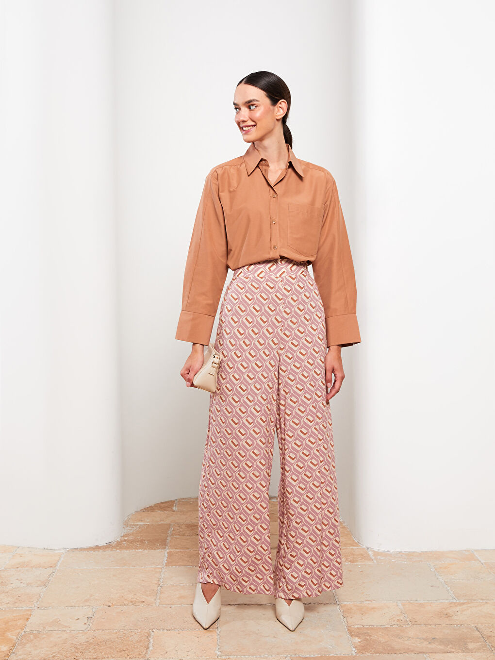 Plain Long Sleeve Oversize Poplin Women's Shirt Tunic-1