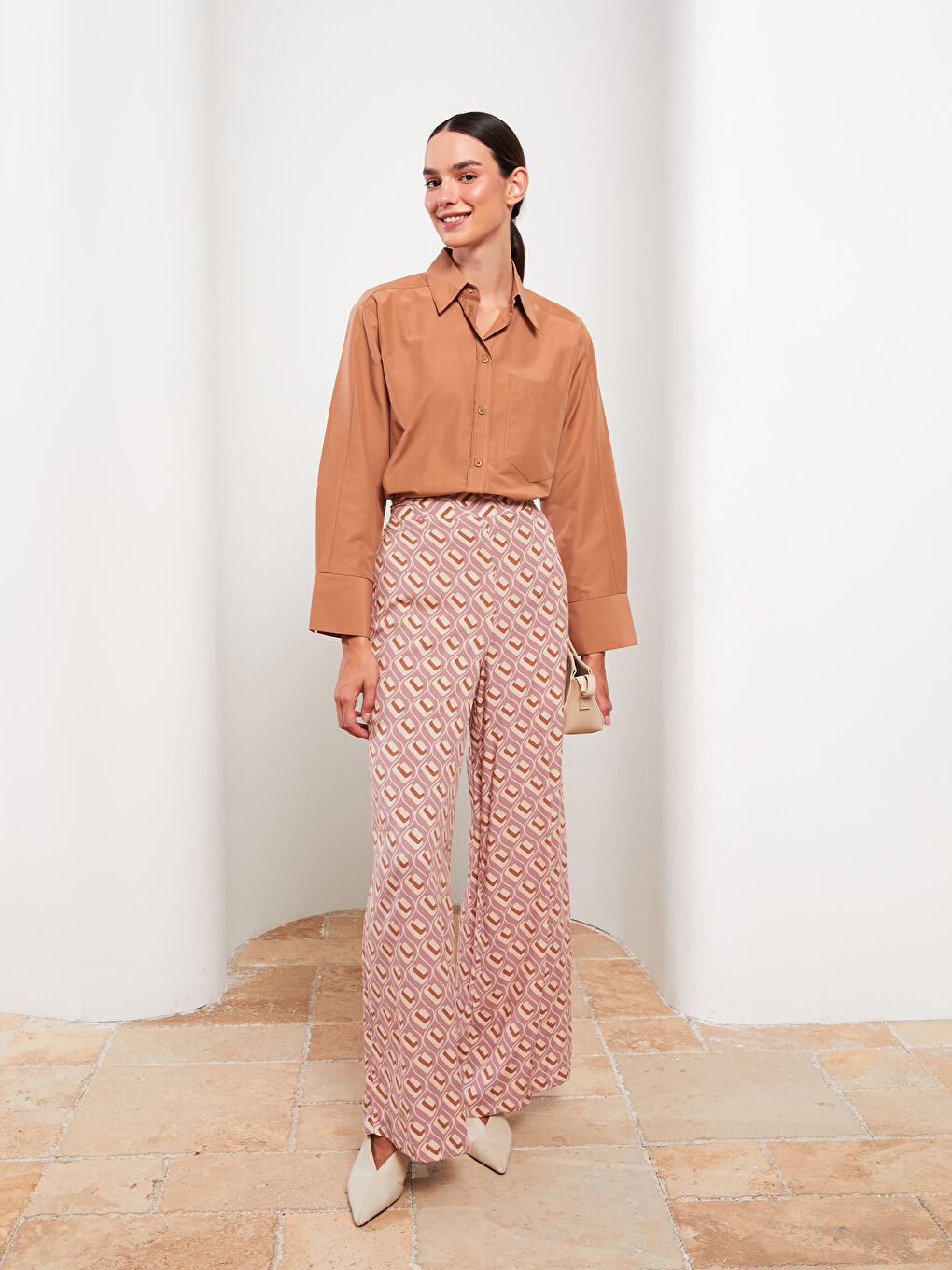 Plain Long Sleeve Oversize Poplin Women's Shirt Tunic-2