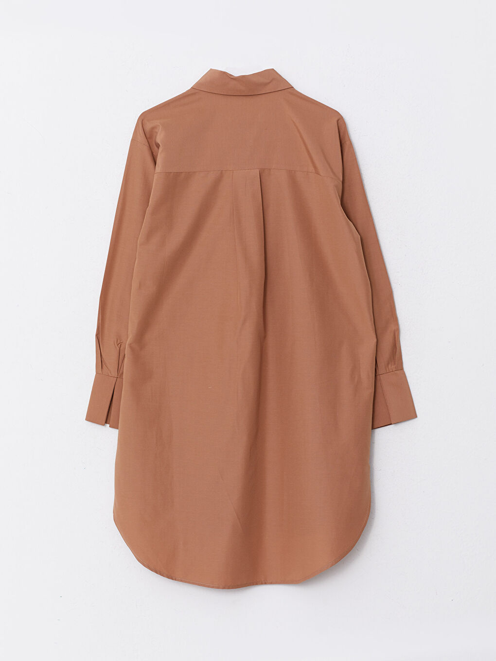 Plain Long Sleeve Oversize Poplin Women's Shirt Tunic-6