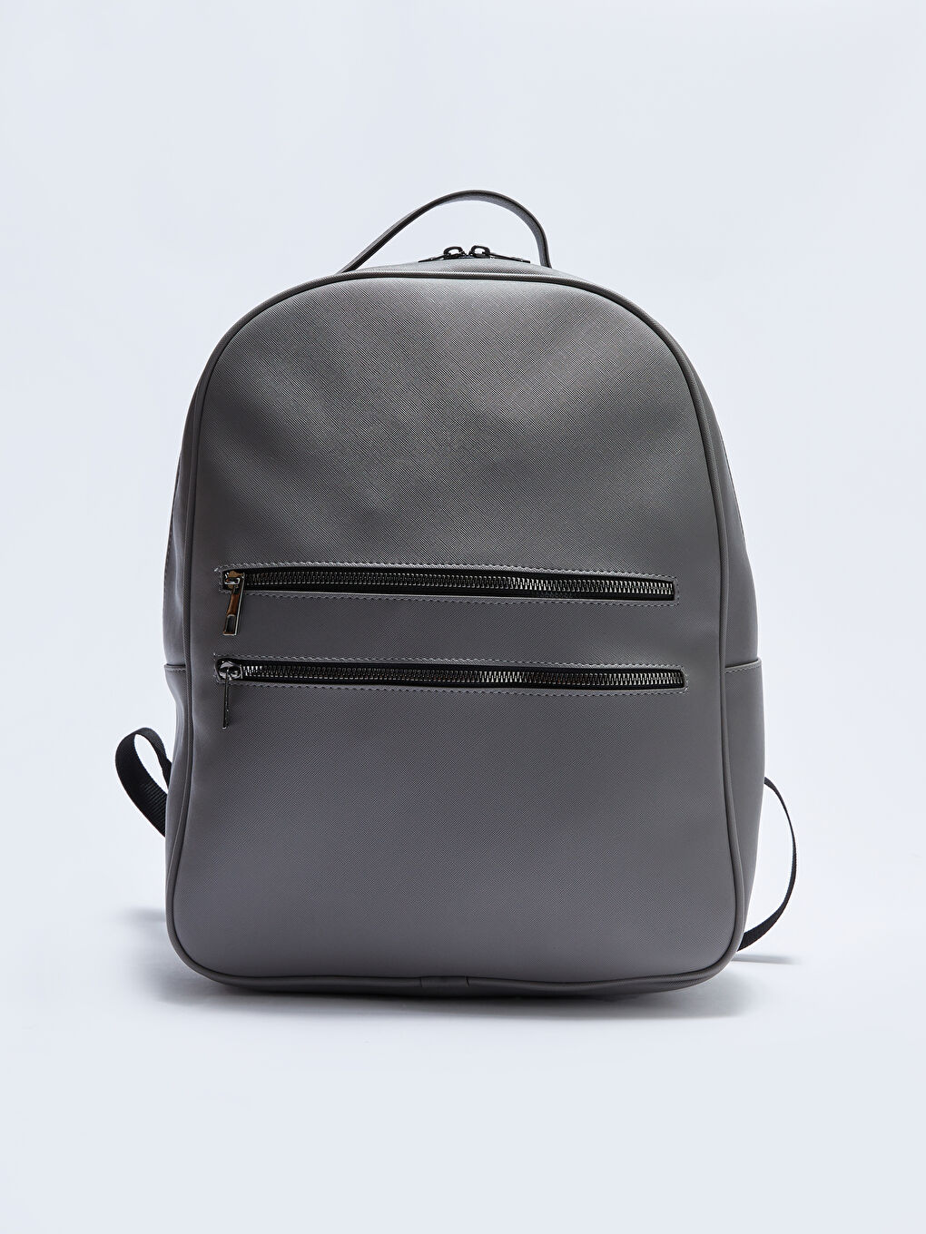 Gri Deri Görünümlü Erkek Sırt Çantası-2