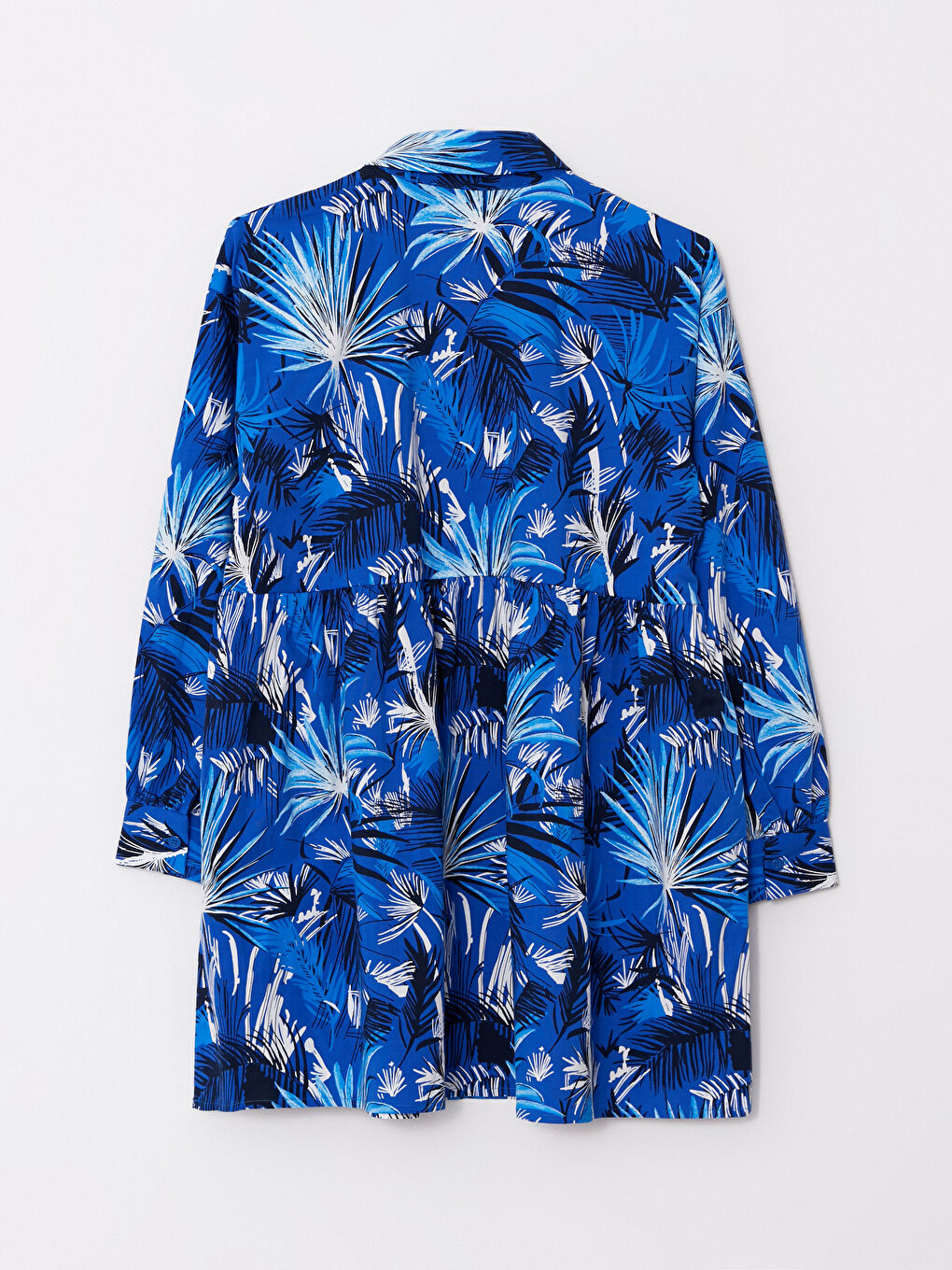 Tunique pour Femmes à Col de Chemise Imprimée Manches Longues en Popeline-7