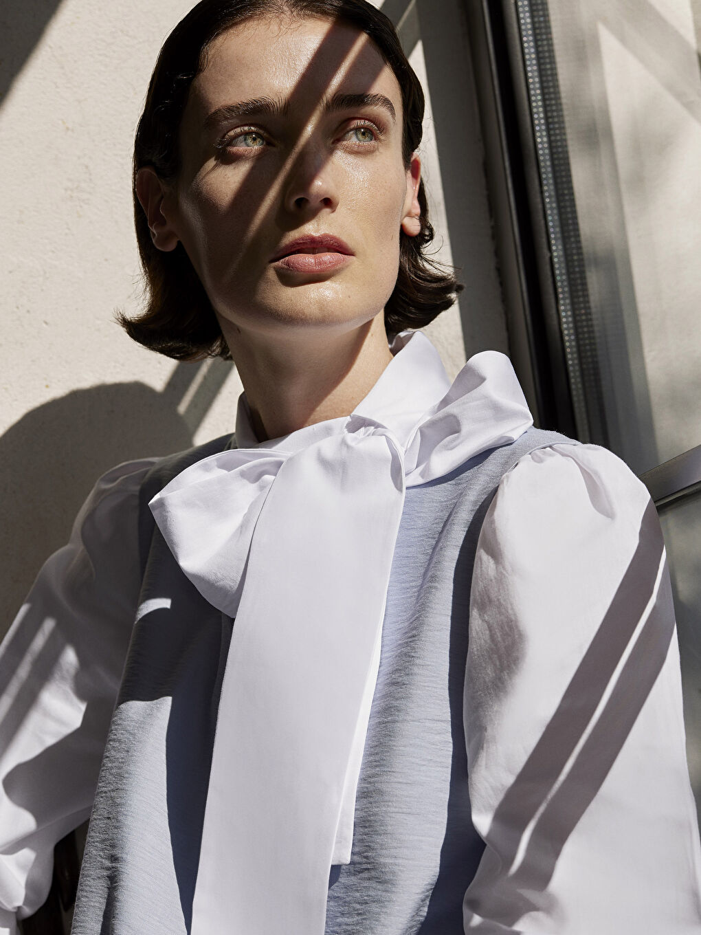 Beyaz Poplin Kadın Gömlek