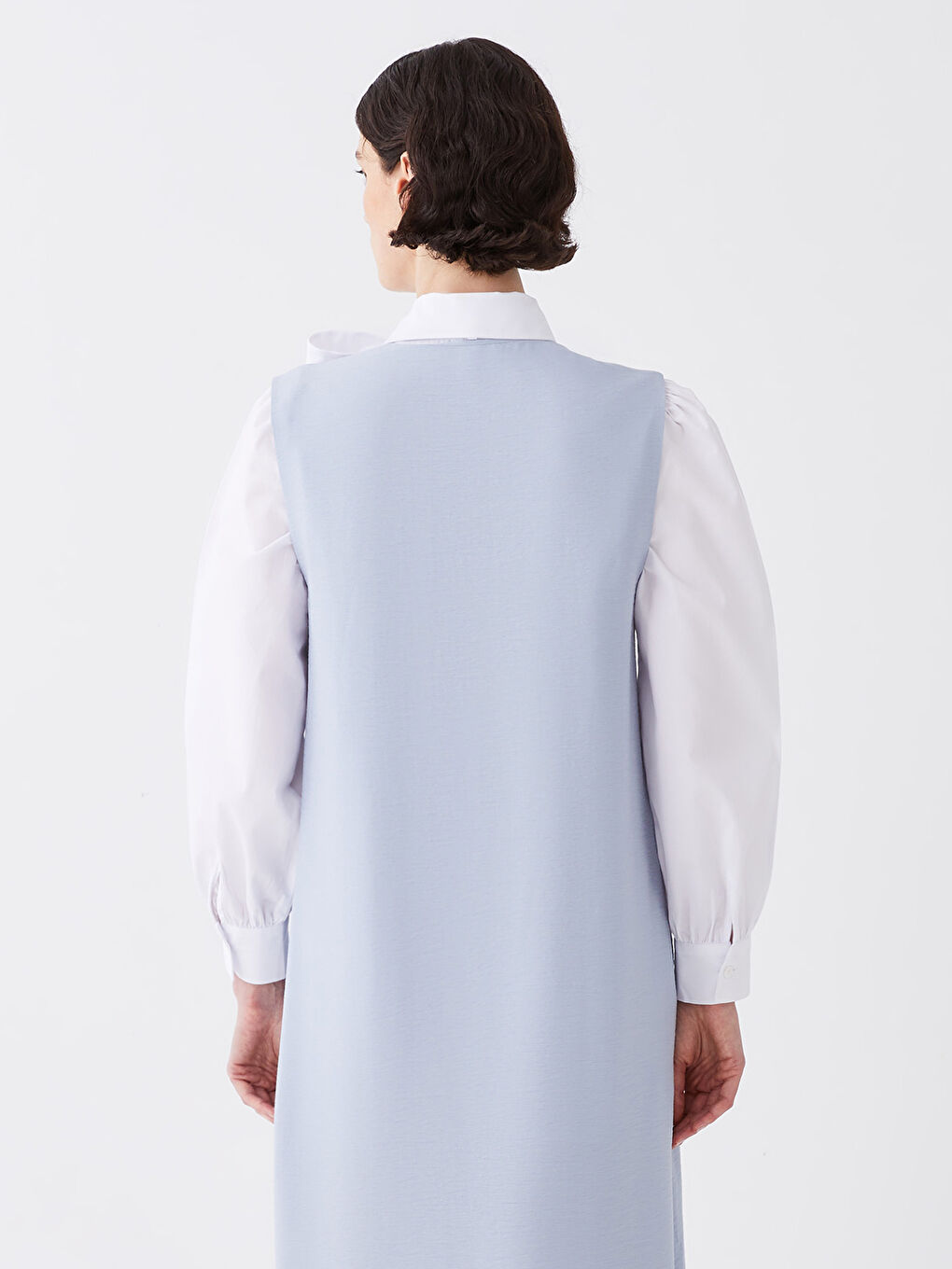 Beyaz Poplin Kadın Gömlek-5