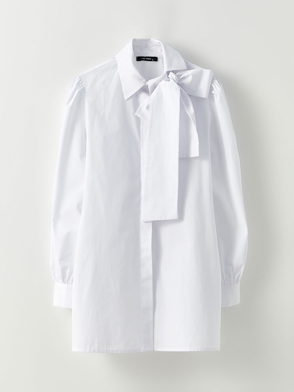 Beyaz Poplin Kadın Gömlek-6