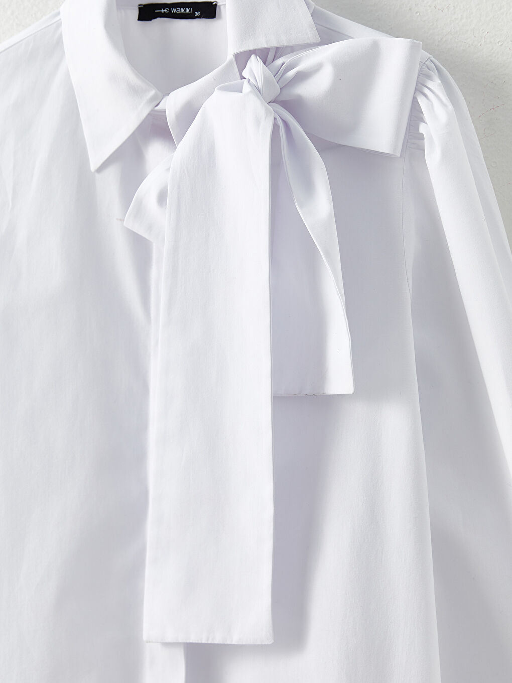 Beyaz Poplin Kadın Gömlek-7