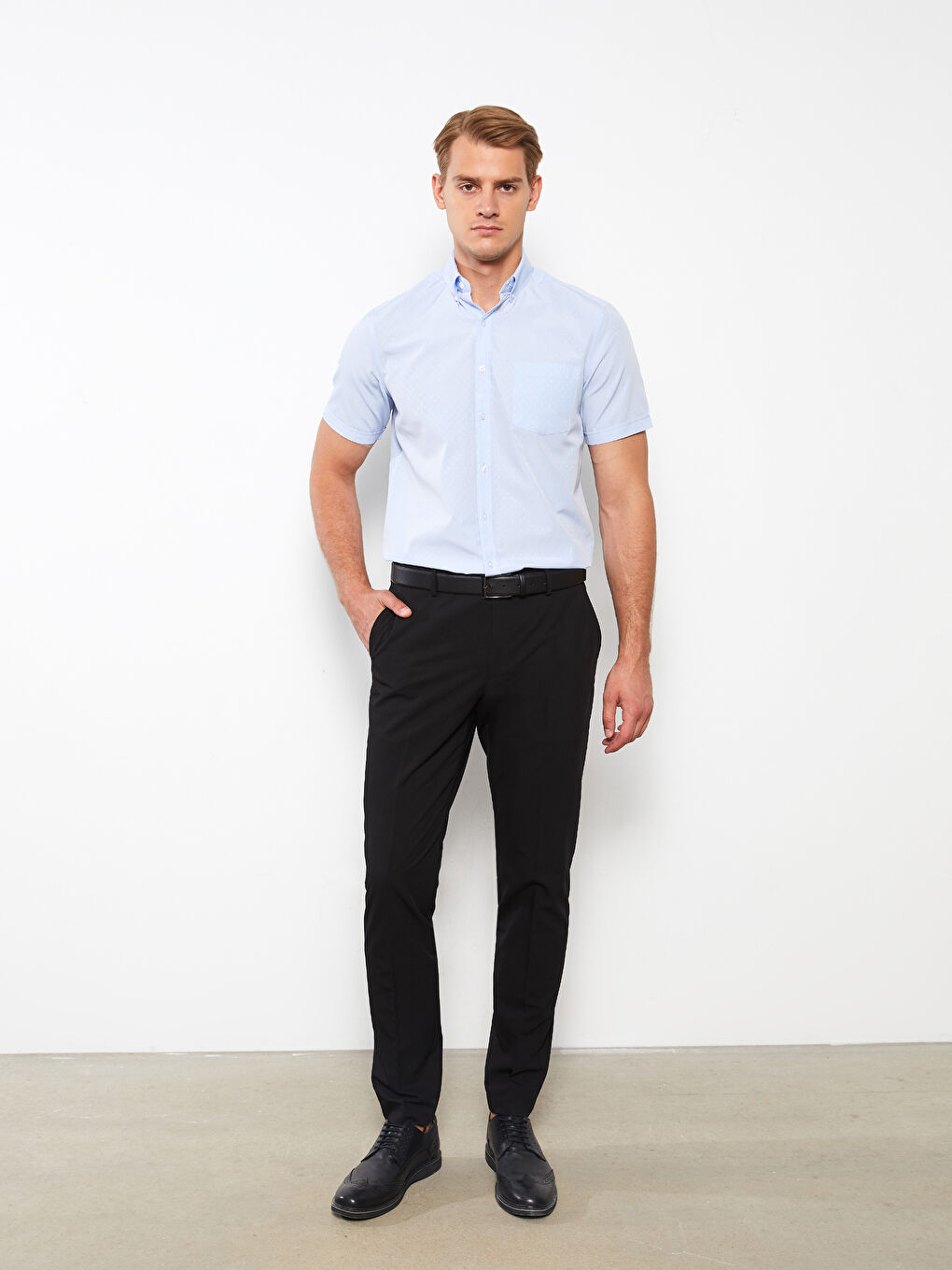 LCWAIKIKI Formal Regular Fit Short Sleeve Men's Shirt -S2LV99Z8-CSV