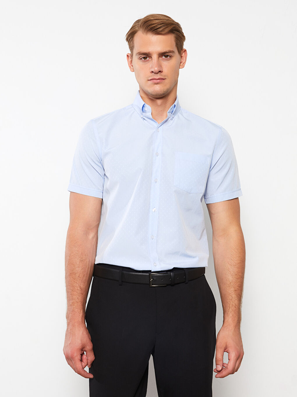 LCWAIKIKI Formal Regular Fit Short Sleeve Men's Shirt -S2LV99Z8-CSV