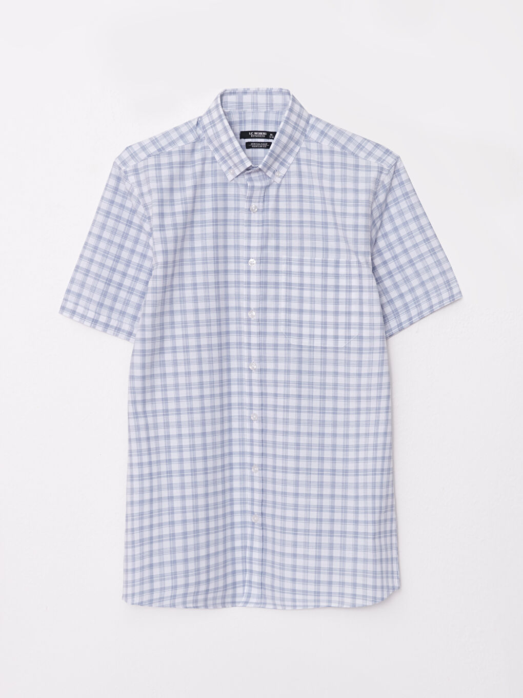 LCWAIKIKI Formal Regular Fit Kısa Kollu Ekose Poplin Erkek Gömlek -S2LY28Z8-LN6