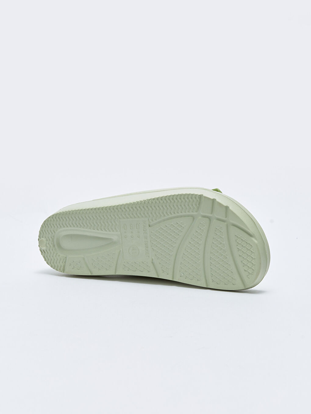 Yeşil Çift Bantlı Toka Detaylı Erkek Terlik-3