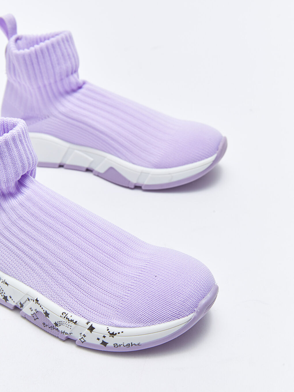 Lila Bilekli Çorap Model Kız Çocuk Aktif Spor Ayakkabı-2