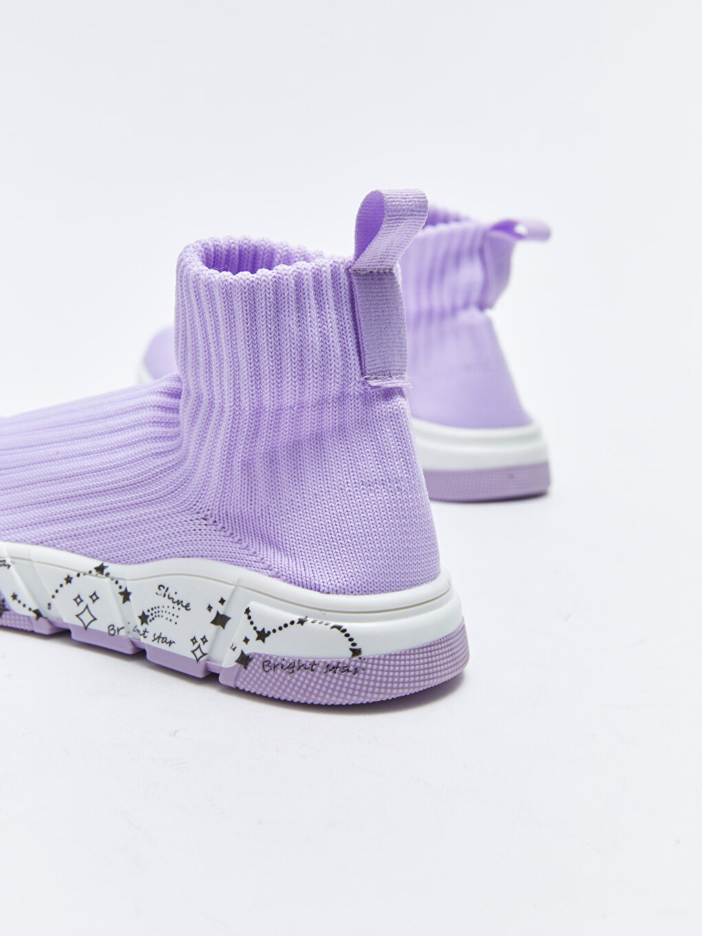 Lila Bilekli Çorap Model Kız Çocuk Aktif Spor Ayakkabı-4