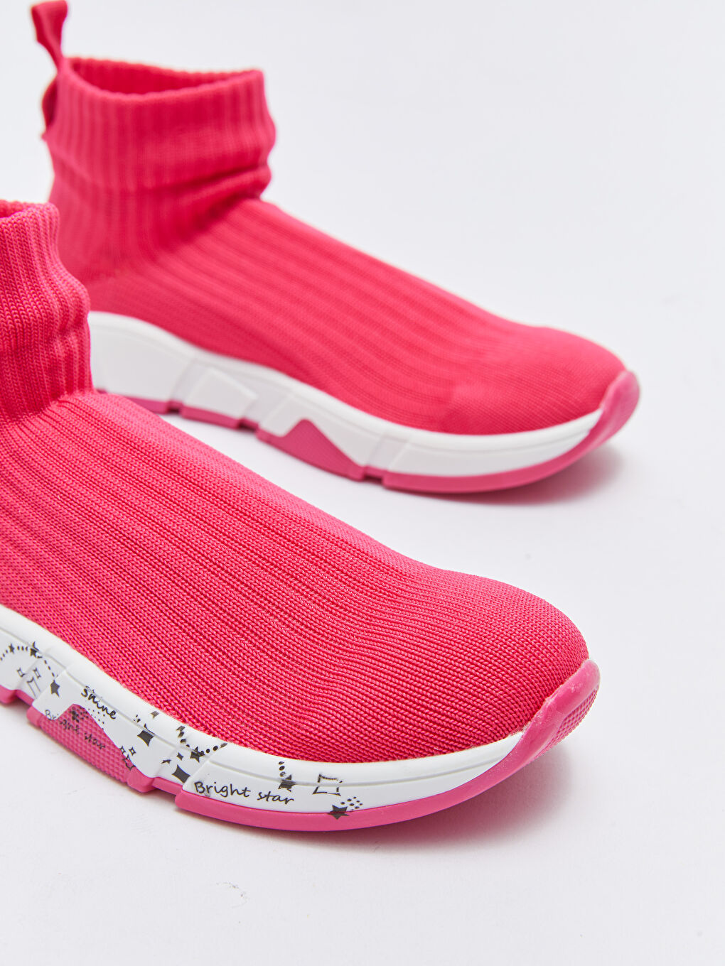 Fuşya Bilekli Çorap Model Kız Çocuk Aktif Spor Ayakkabı-2