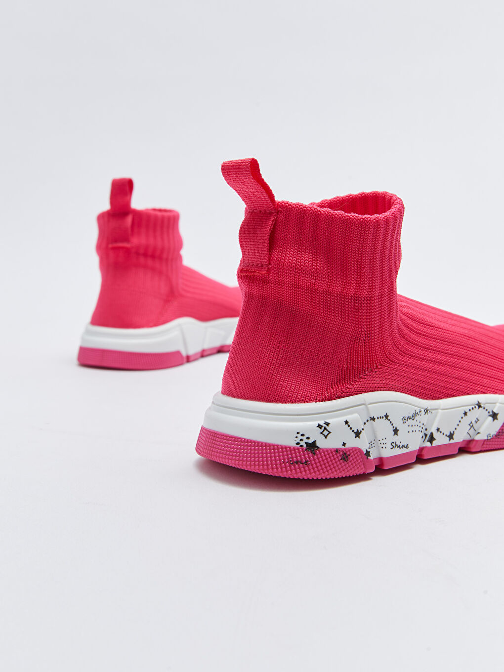 Fuşya Bilekli Çorap Model Kız Çocuk Aktif Spor Ayakkabı-4