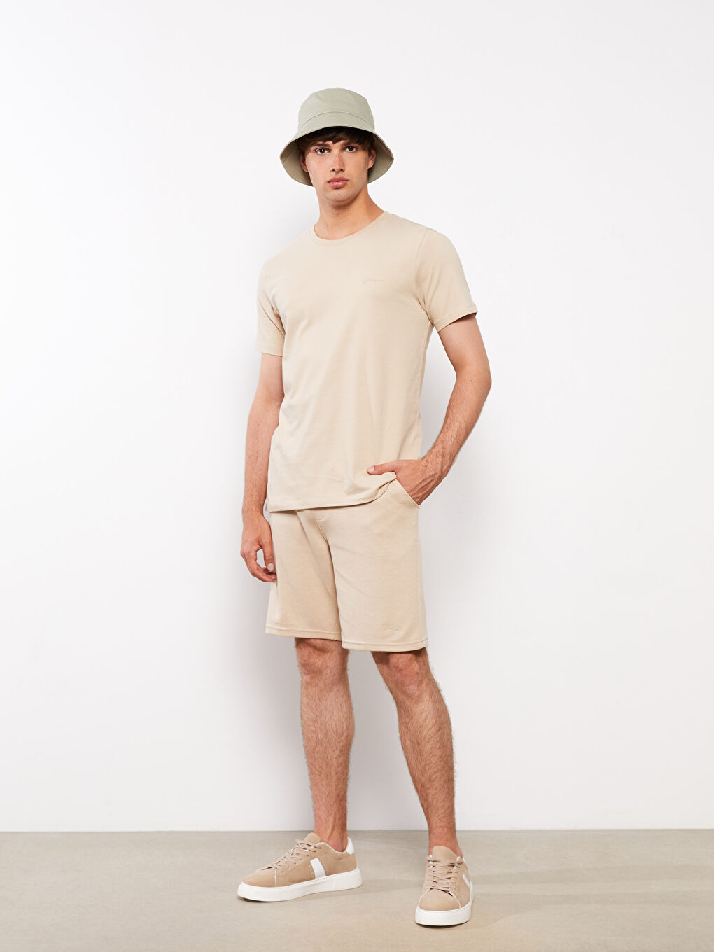 Slim Fit Binding Detail Men's Shorts -S2M007Z8-MB0