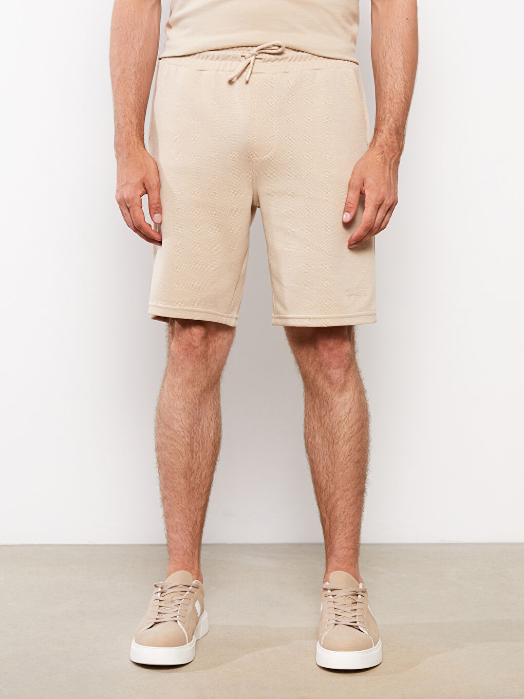 Slim Fit Binding Detail Men's Shorts -S2M007Z8-MB0