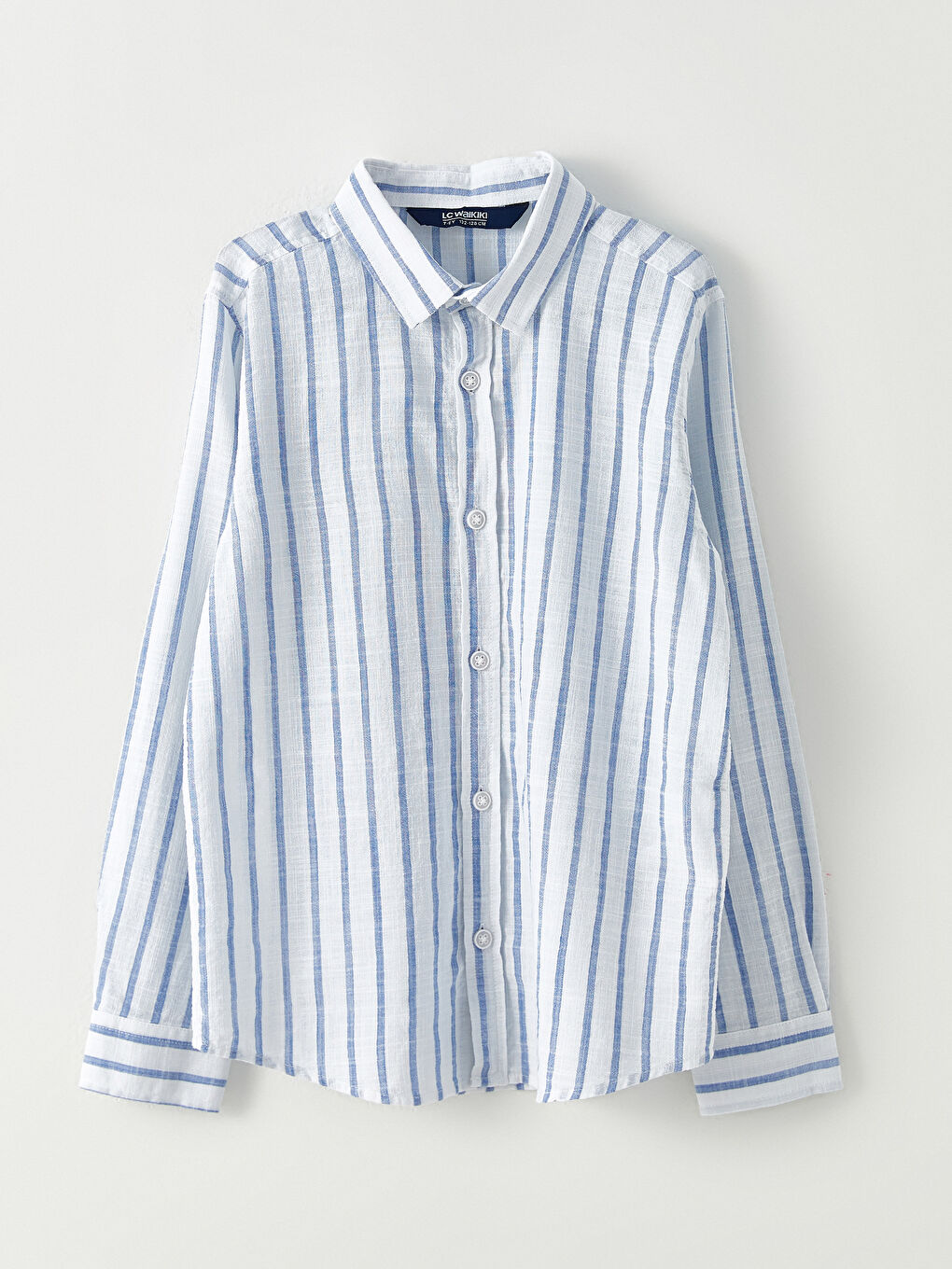 Striped Long Sleeve Cotton Boy's Shirt-2