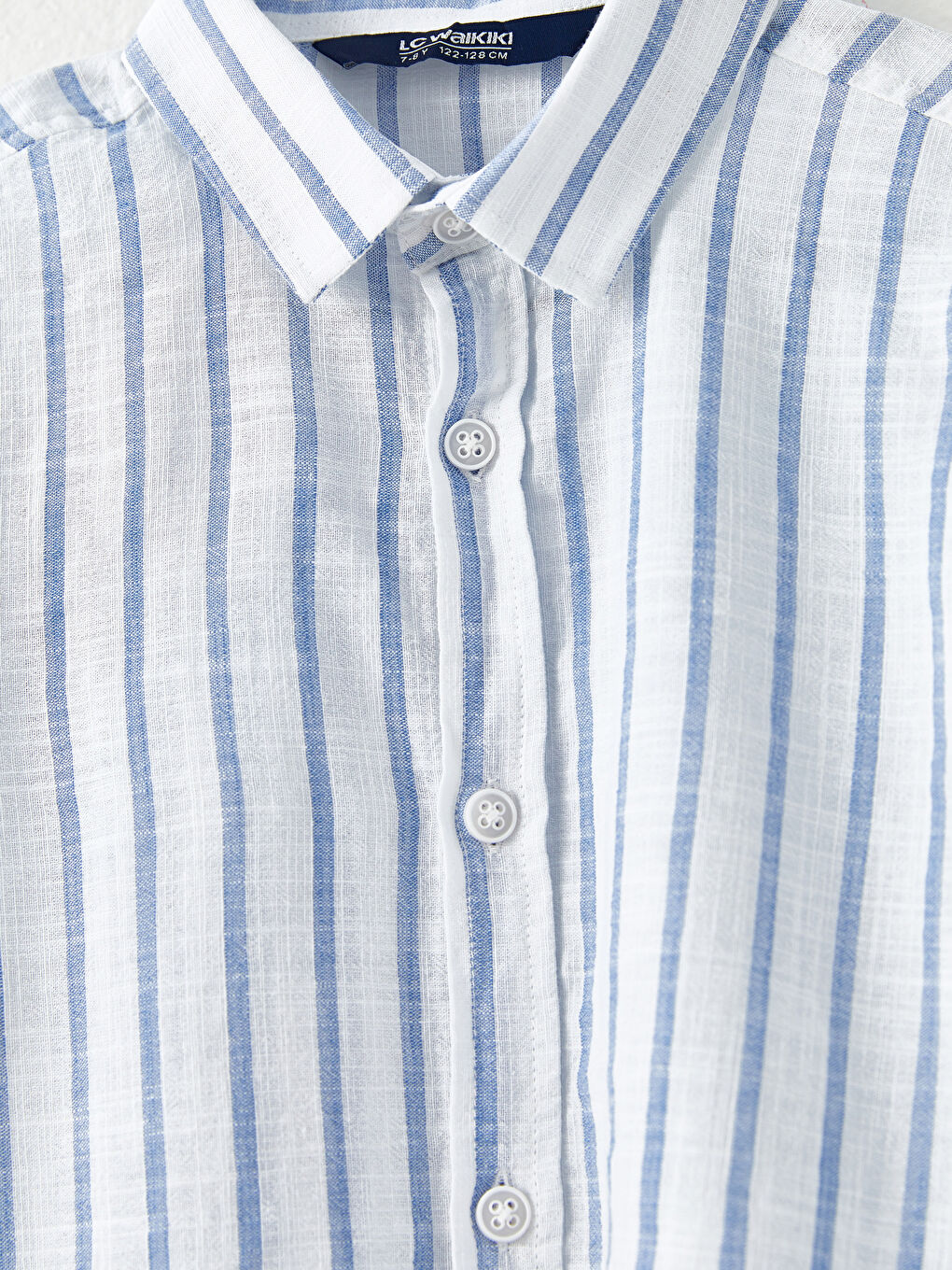 Striped Long Sleeve Cotton Boy's Shirt-3