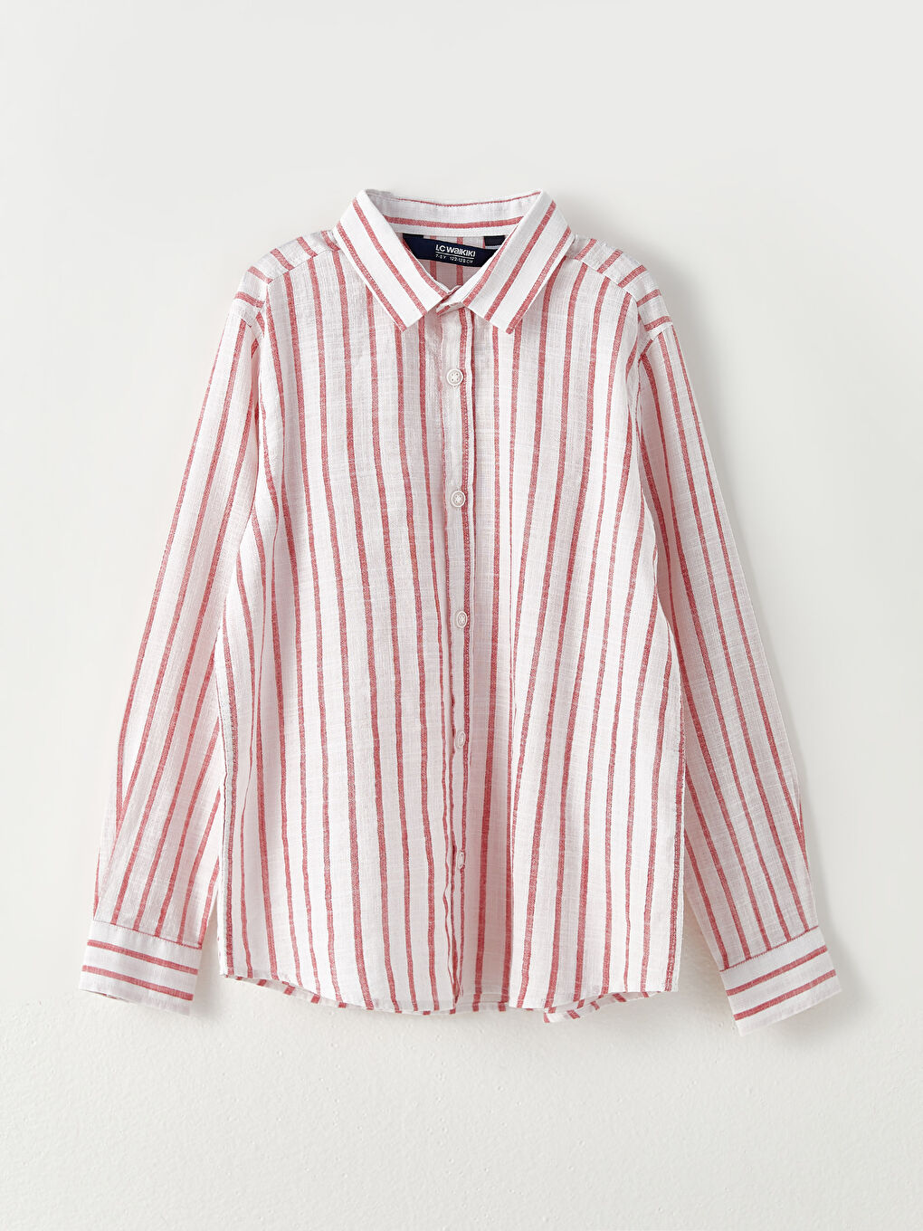 Striped Long Sleeve Cotton Boy's Shirt