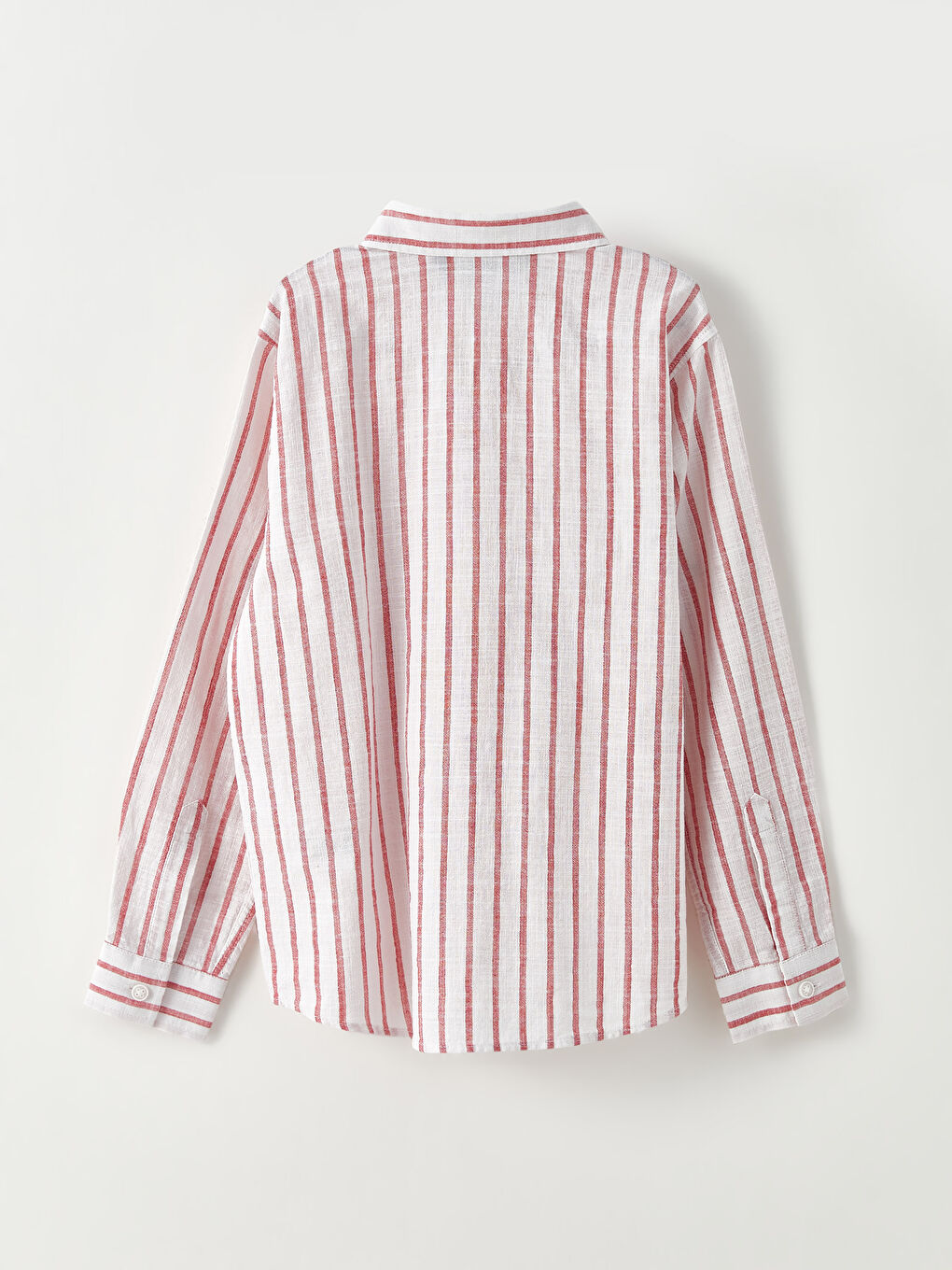 Striped Long Sleeve Cotton Boy's Shirt-1