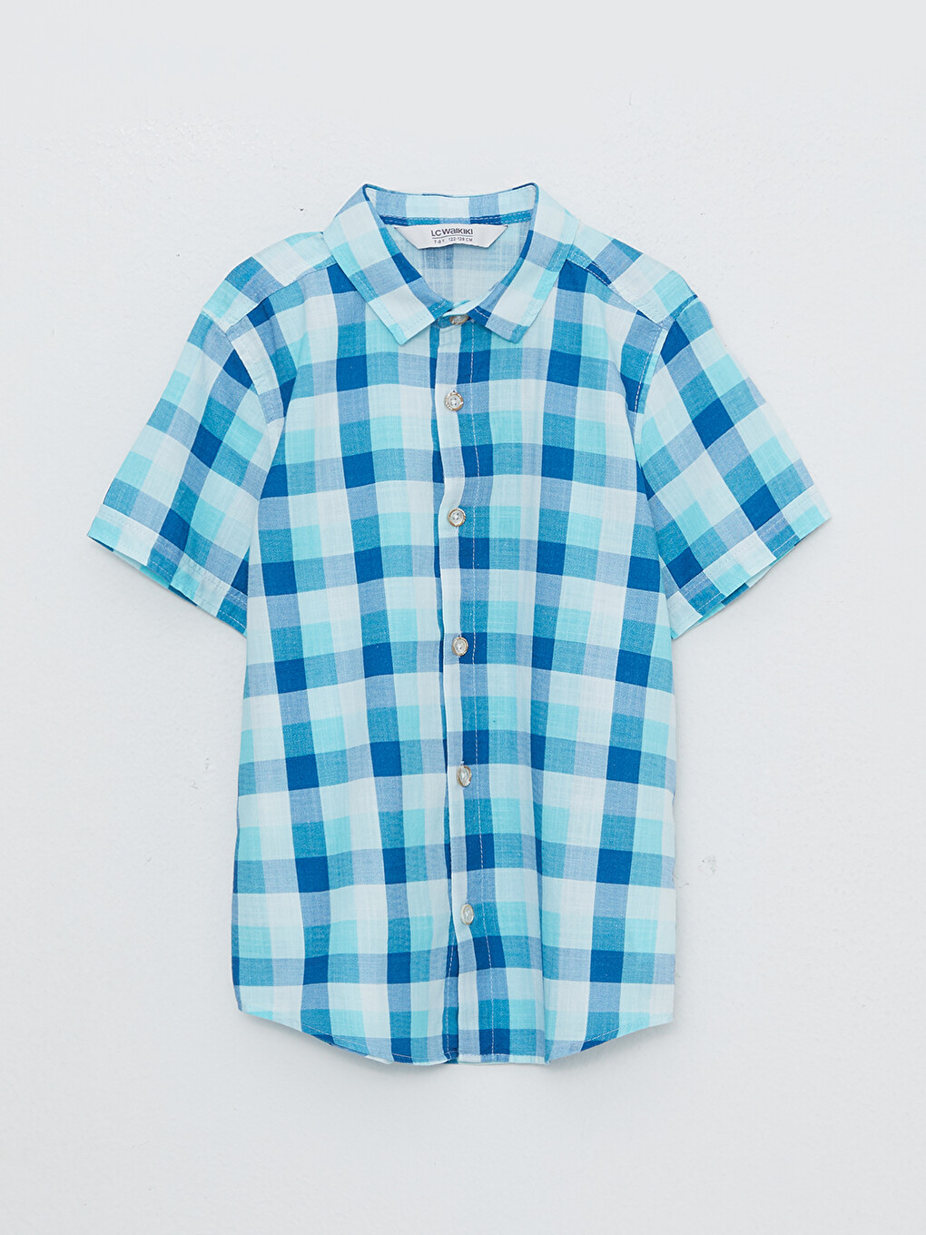 Plaid Short Sleeve Boys' Shirt