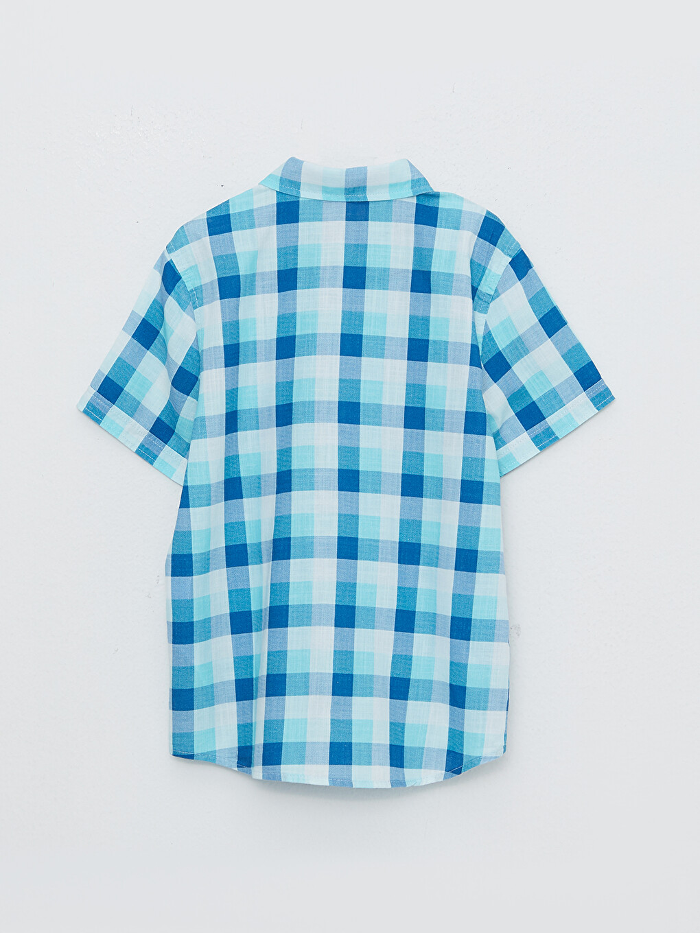 Plaid Short Sleeve Boys' Shirt-1