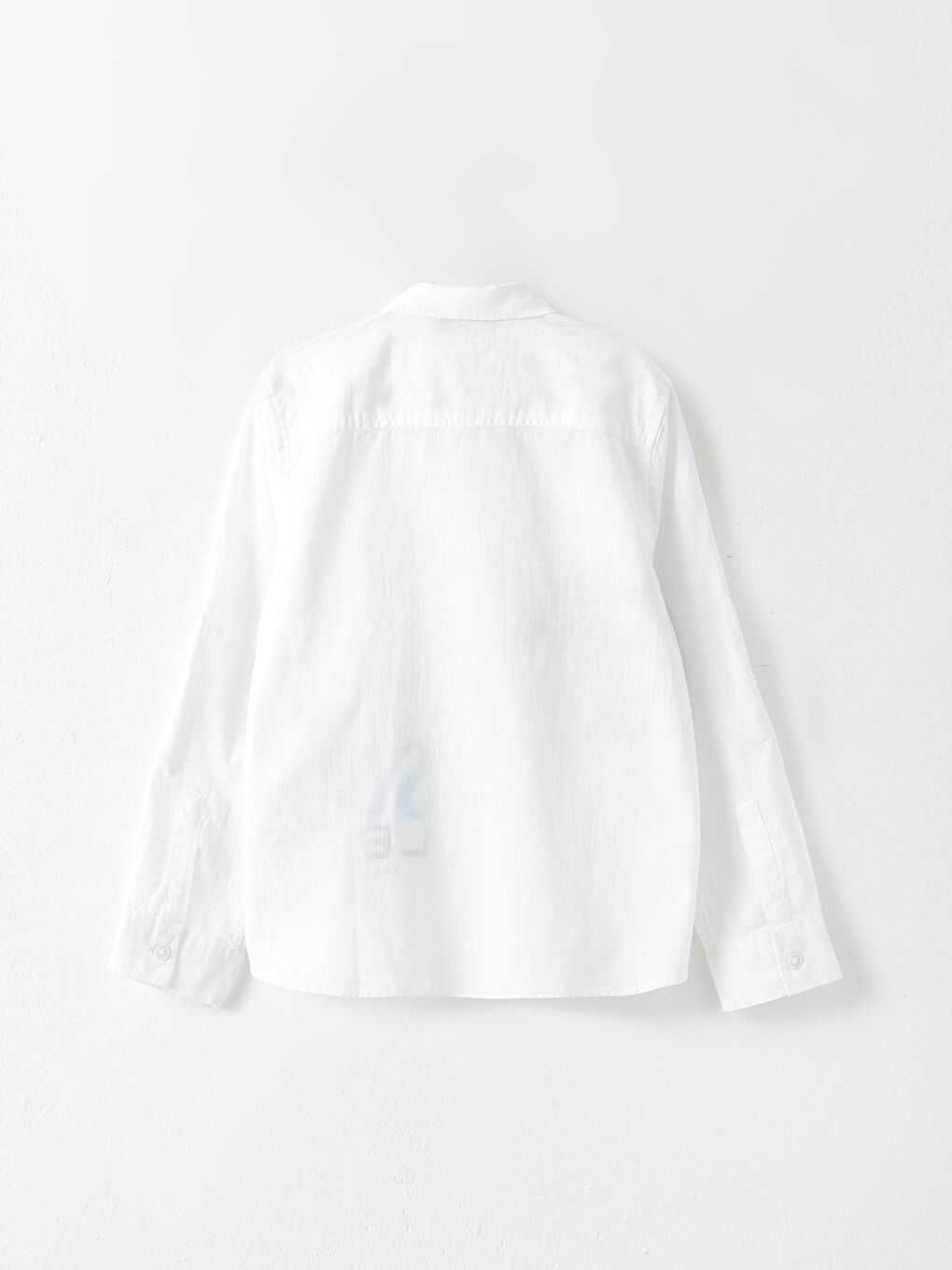 Beyaz Baskılı Uzun Kollu Erkek Çocuk Gömlek-2