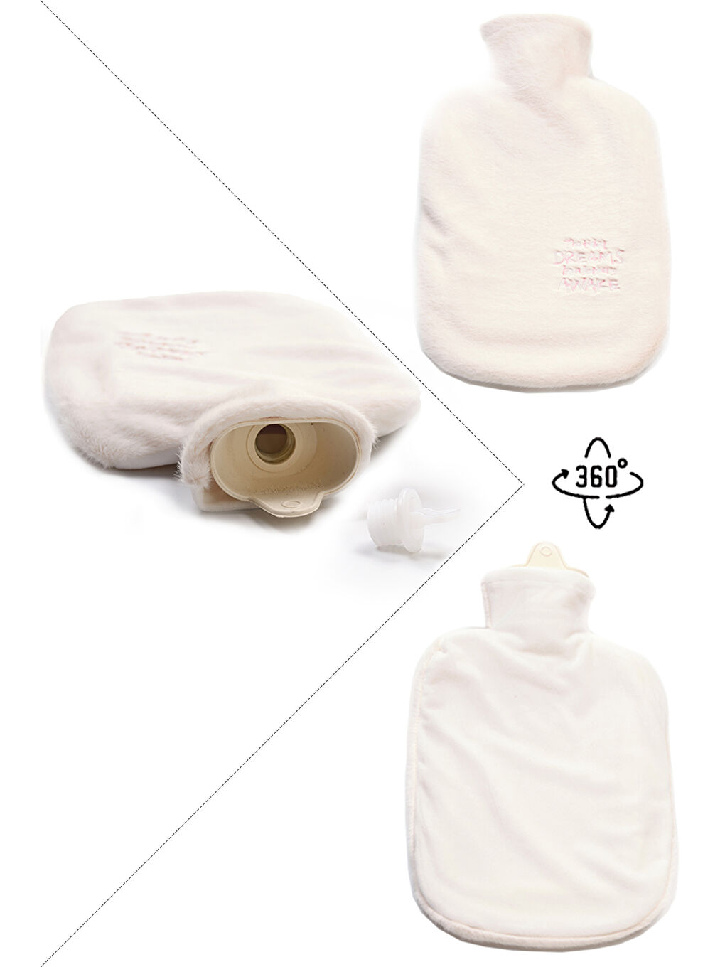 Yoyoso Yün Kılıflı Sıcak Su Torbası Termofor 2000 ml 33x21 cm-1