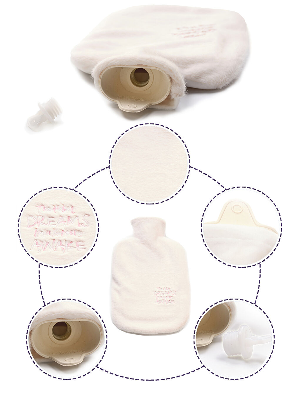 Yoyoso Yün Kılıflı Sıcak Su Torbası Termofor 2000 ml 33x21 cm-3