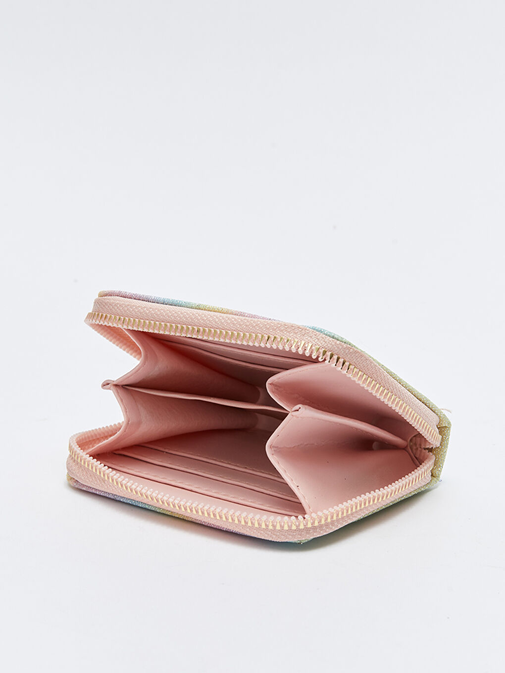 Karışık Simli Renk Bloklu Kız Çocuk Cüzdan-3